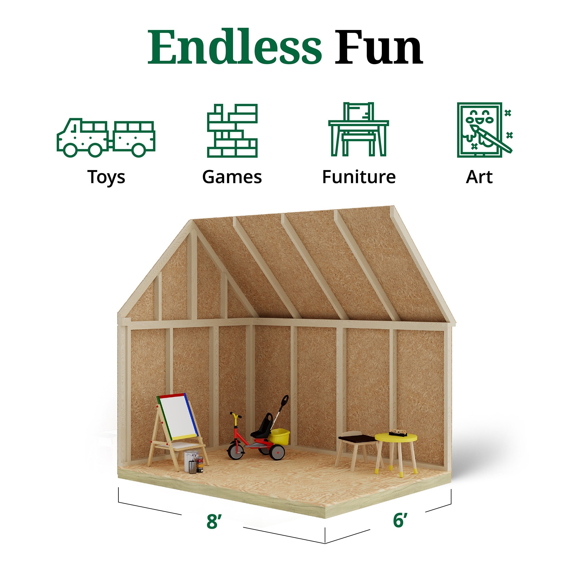 Little Cottage Co 9X8 PC-PNK playhouses - View #4