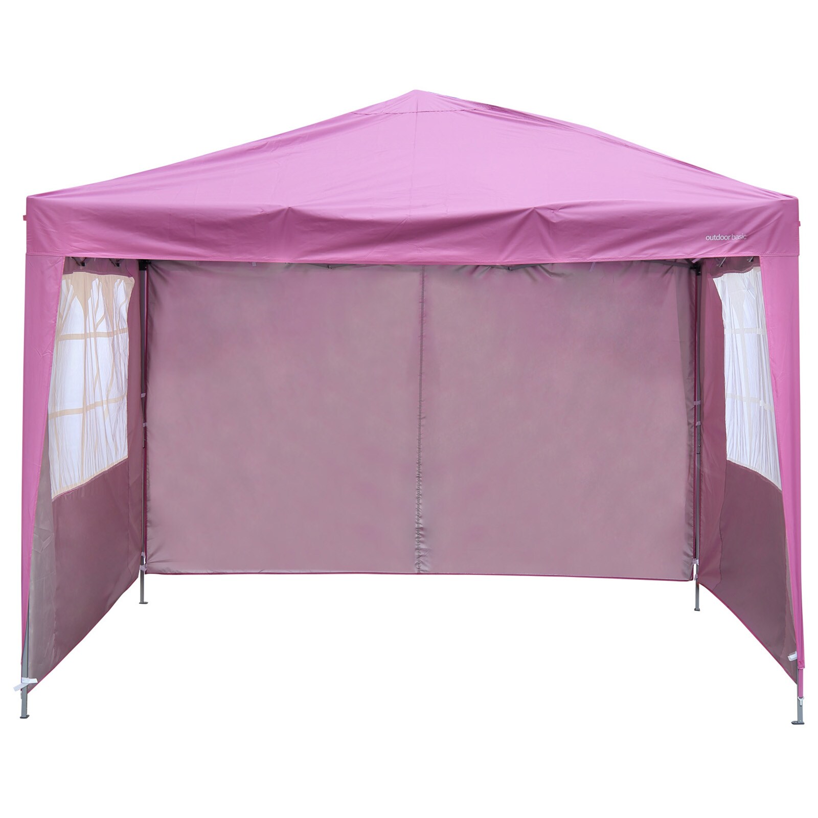 Flynama 10 ft. x 10 ft. Pink Pop-Up Tent Canopy with Sturdy Metal Frame ...