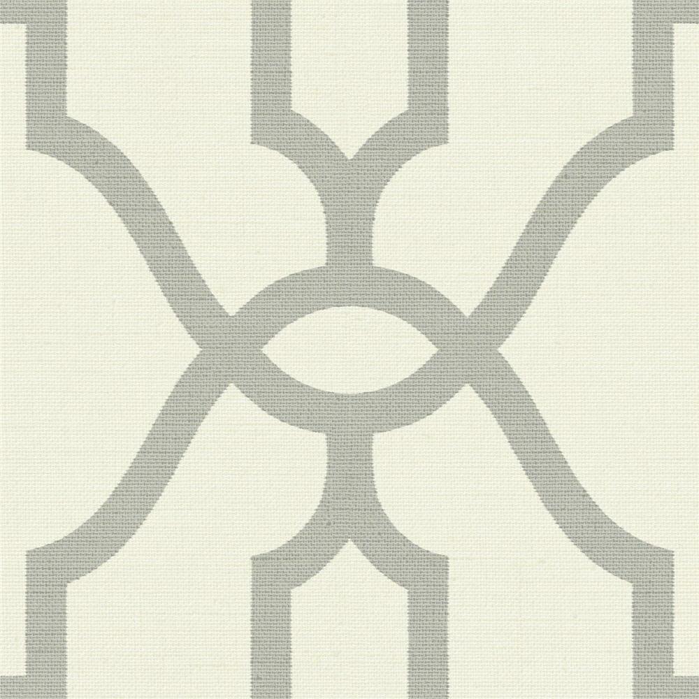 Magnolia Home ME1555 56-sq ft Quarry Grey On Cream Paper Geometric Prepasted Soak and Hang Wallpaper