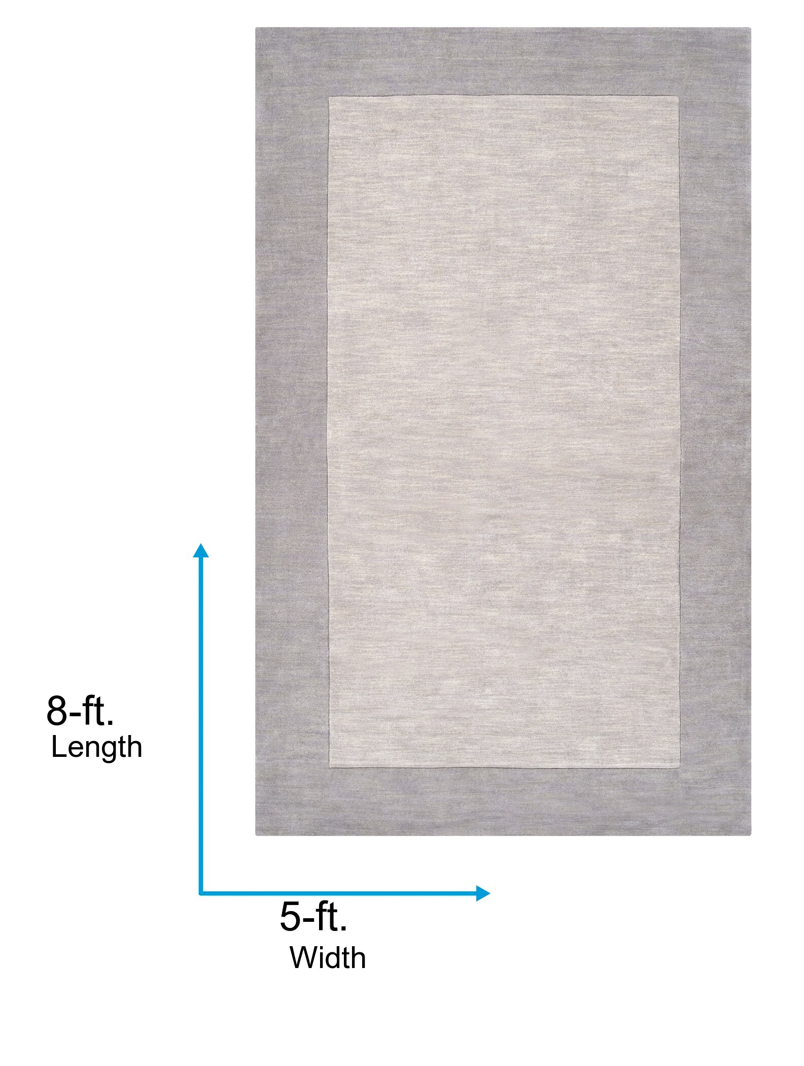 Surya Mystique 5 X 8 (ft) Wool Taupe Indoor Solid Area Rug at Lowes.com
