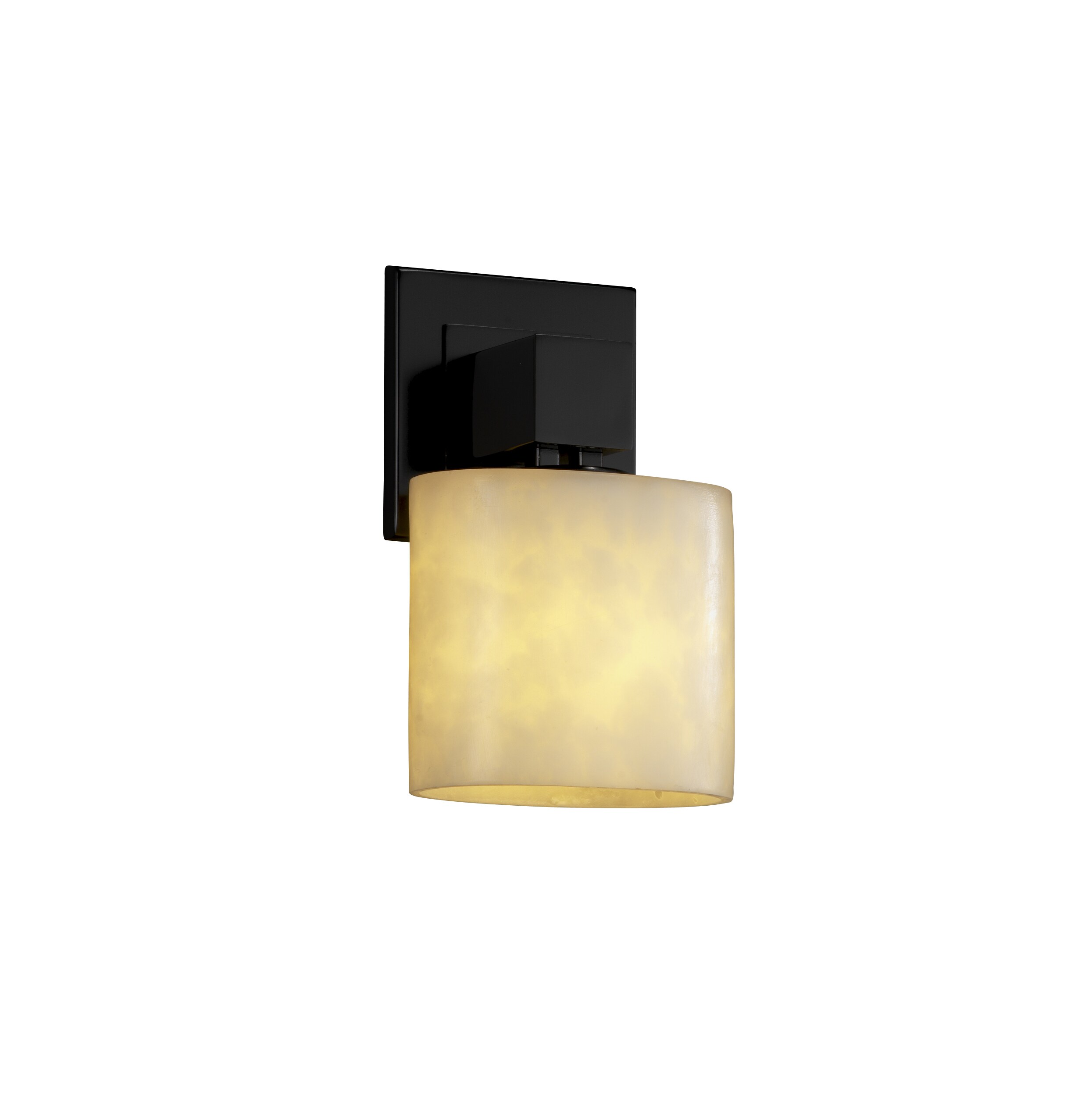 Justice Design Group CLD-8707-30-MBLK Clouds 6.5-in W 1-Light Matte Black Transitional Wall Sconce