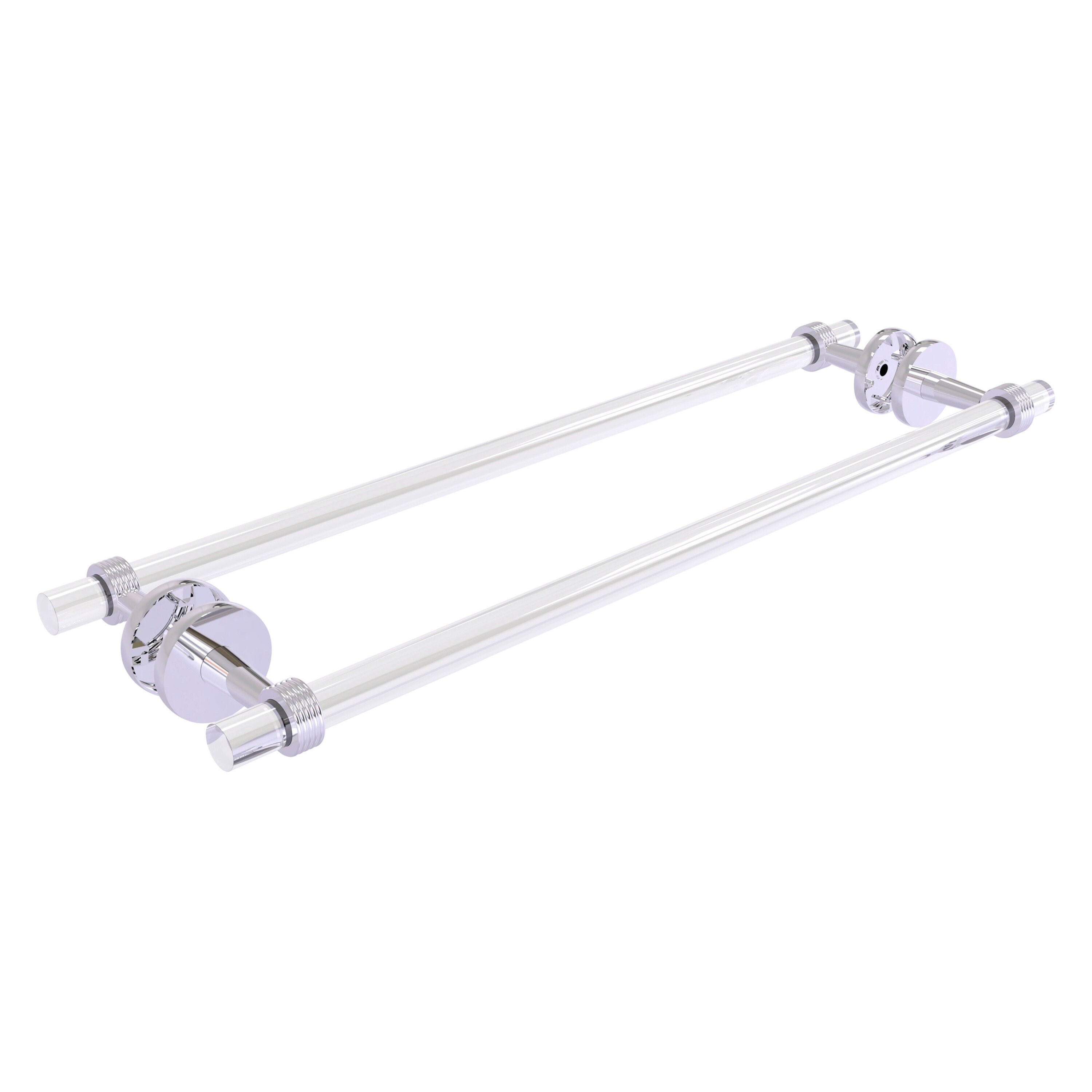 Allied Brass CV-41G-BB-24-PC Clearview 24-in double Polished Chrome Wall mount Double Towel Bar