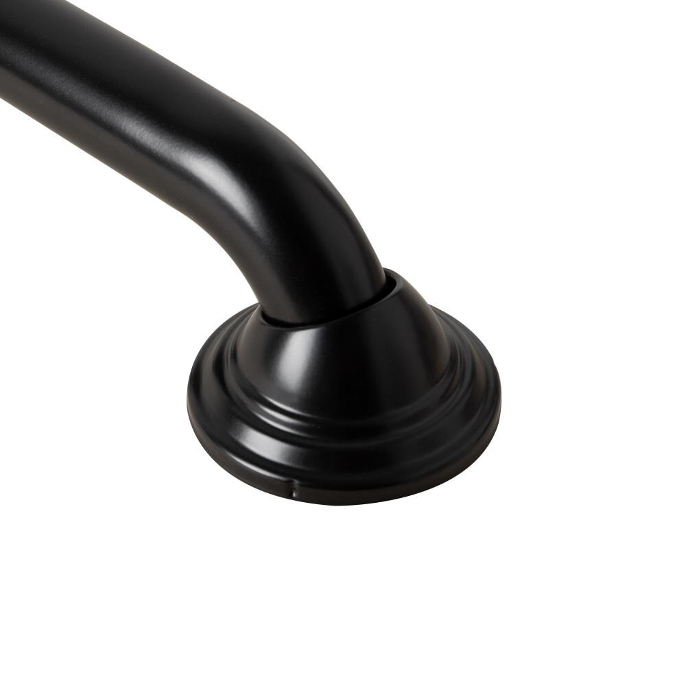 Utopia Alley 24 In Black Wall Mount Grab Bar 220 Lb Weight Capacity At