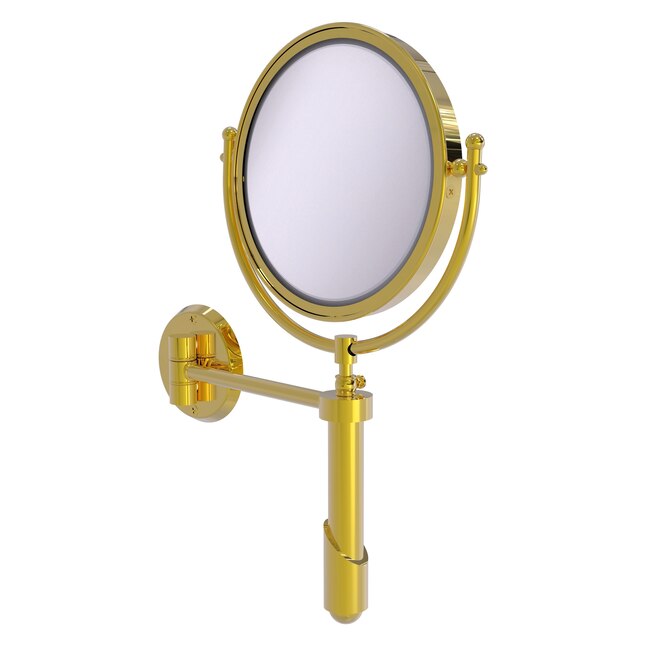 Allied Brass Soho 8-in x 15-in Satin Chrome Double-Sided Magnifying Wall-Mounted Vanity Mirror Allied Brass Soho 8-in x 15-in Satin Chrome Double-Sided Magnifying Wall-Mounted Vanity Mirror