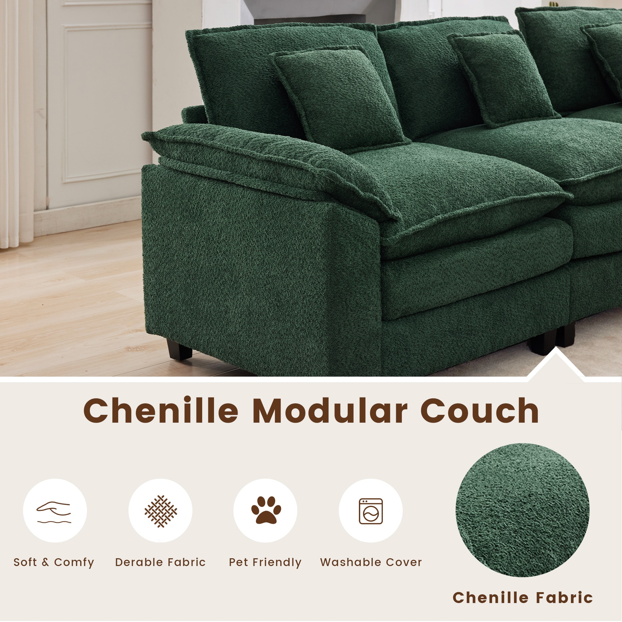 JEAREY 10FXBRT+LED-RD Sofas-Loveseats - View #4