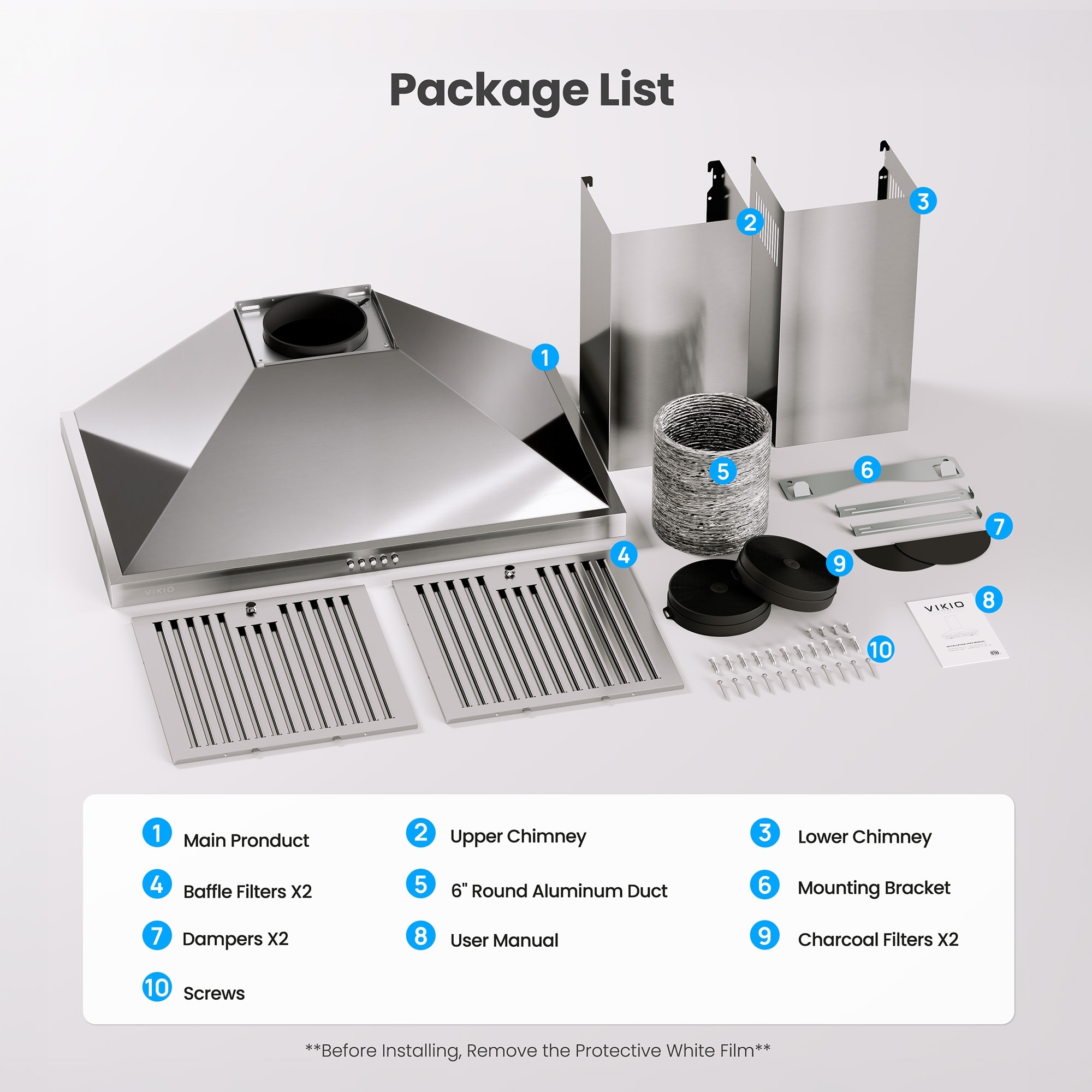 VIKIO INB0136H-2 Wall-Mounted-Range-Hoods - View #11