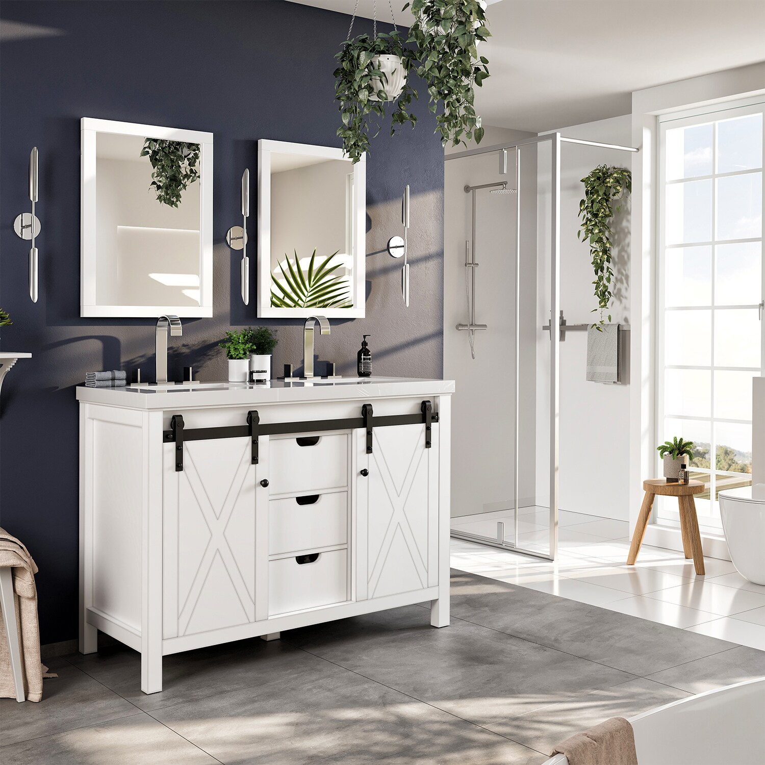 Eviva EVVN529-48WHW-DS Bath-Vanity-Combo - View #2