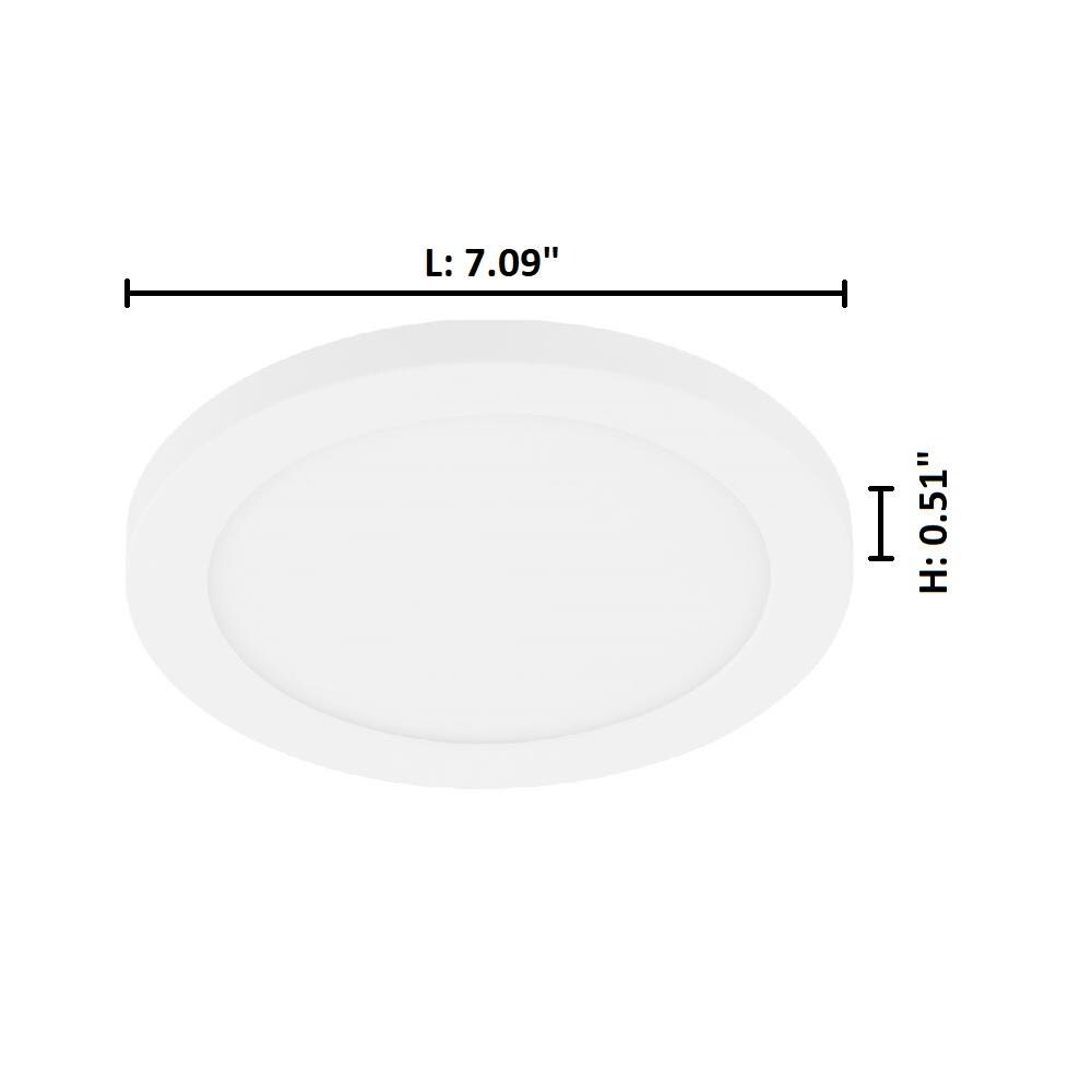 EGLO Trago 7 1-Light White LED Semi mount light ENERGY STAR at Lowes.com