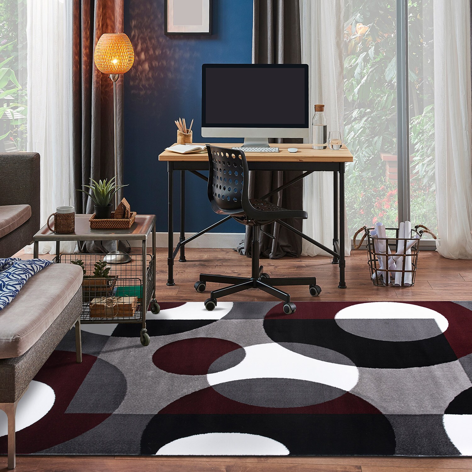 World Rug Gallery 100 BURGUNDY 6X9 rugs - View #7
