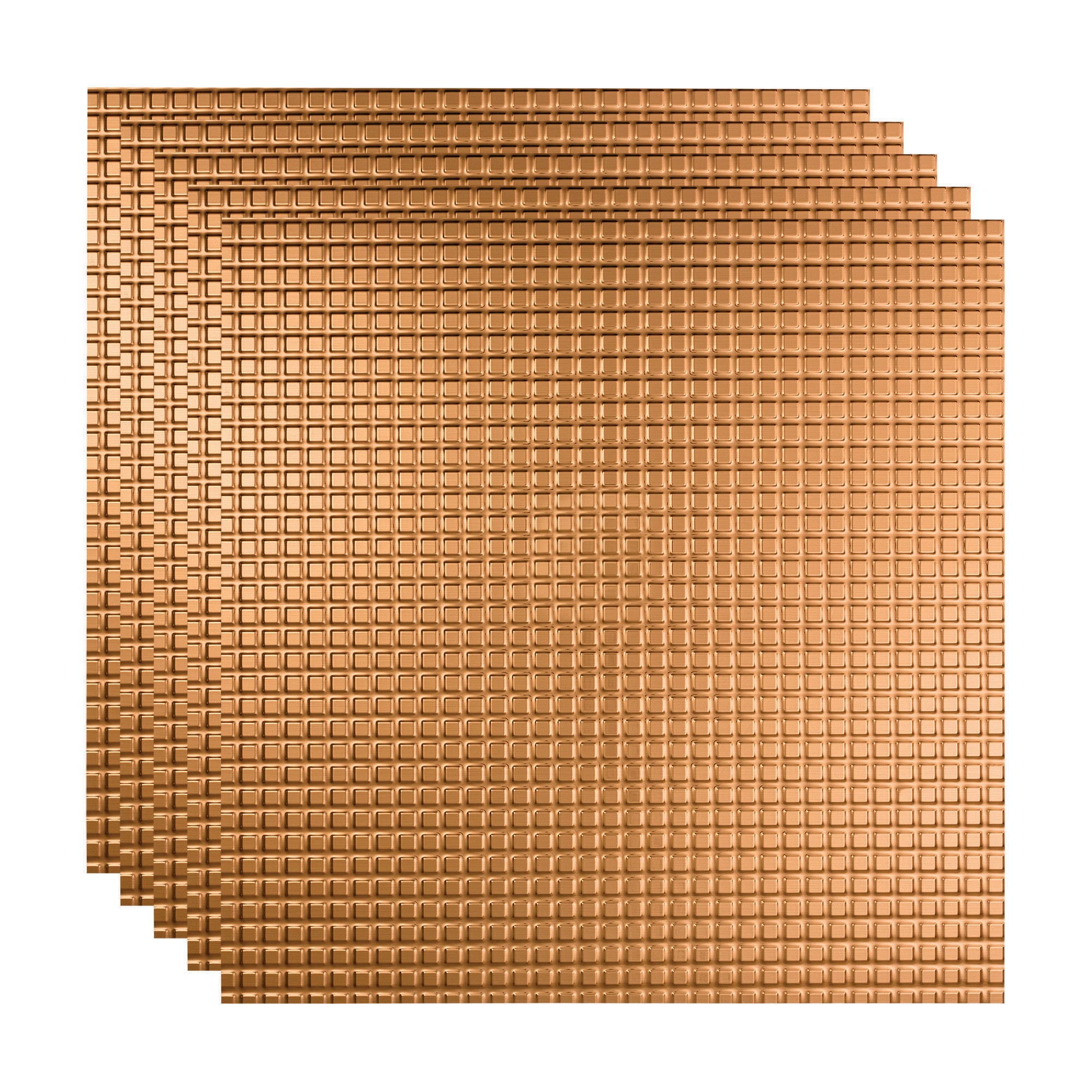 Fasade PL6225 2-ft x 2-ft Square Polished Copper PVC Drop Ceiling Tile ( 5 -Pack, 20-Sq. Feet / Case )