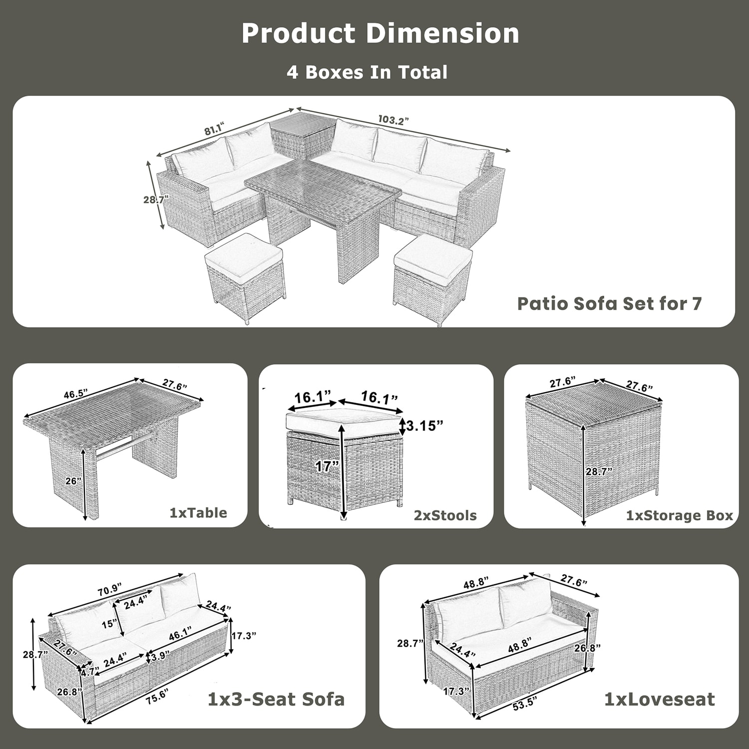 Bybafun YA0100352 Patio-Sofas-Daybeds - View #6