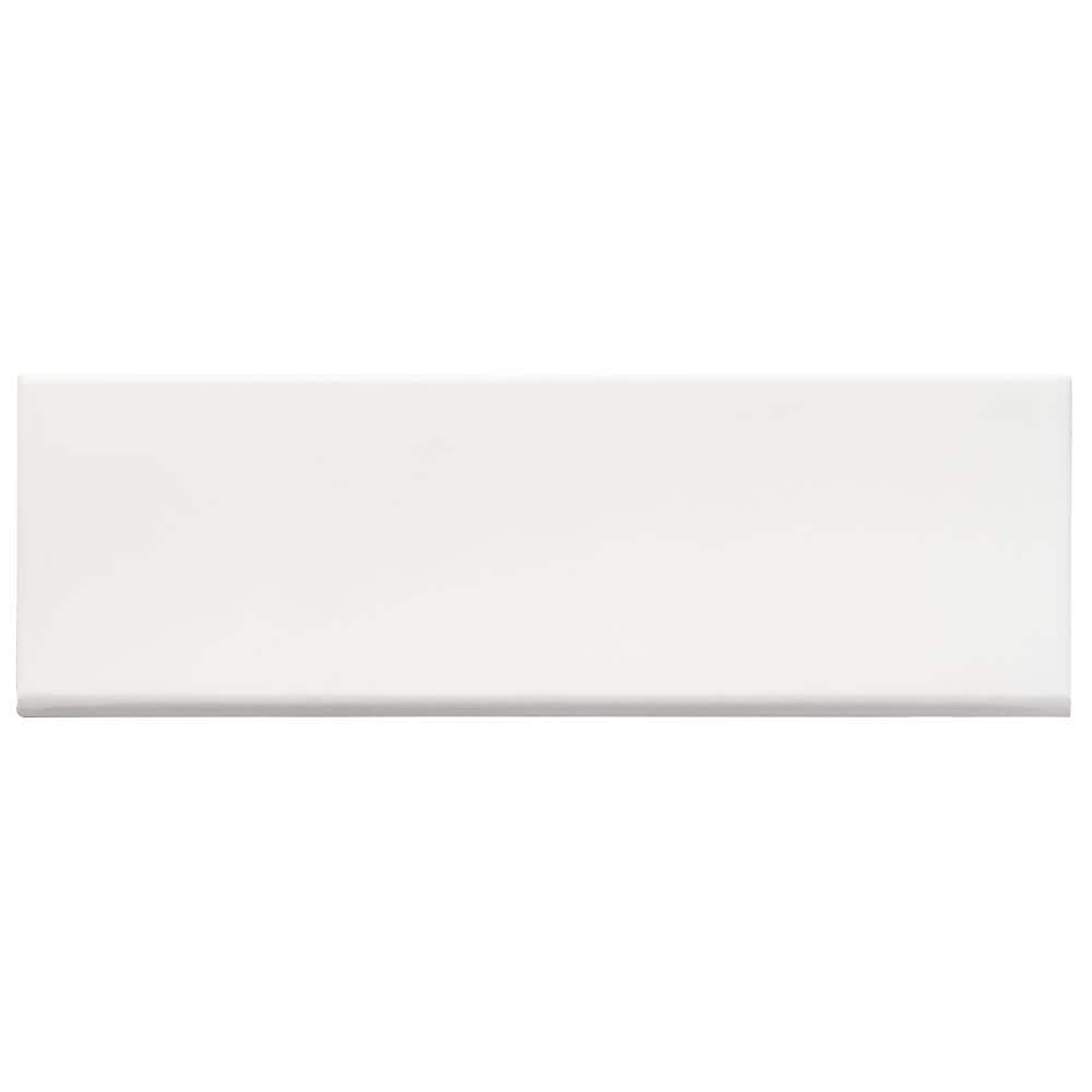 Artmore Tile EXT3RD106632 Abbey Road White Polished Porcelain Bullnose Tile ( 0.3-Sq. Feet / Piece )