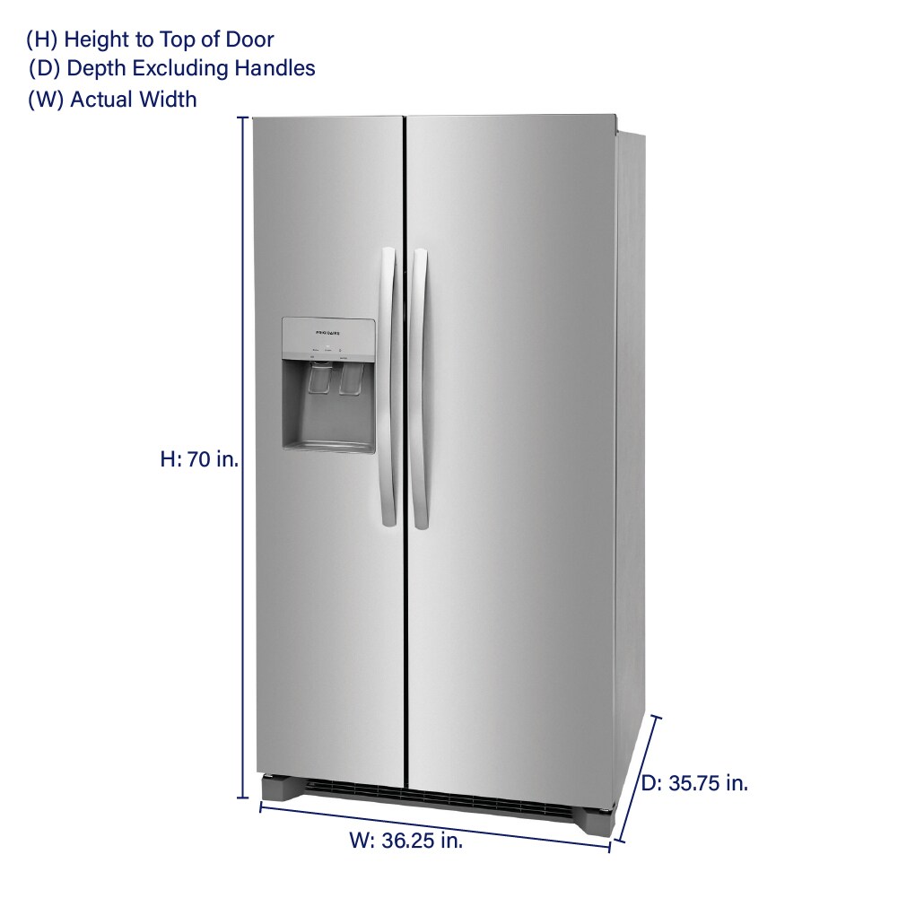 Frigidaire 25.6-cu ft Side-by-Side Refrigerator with Ice Maker, Water and Ice Dispenser (Black Stainless Steel) ENERGY STAR