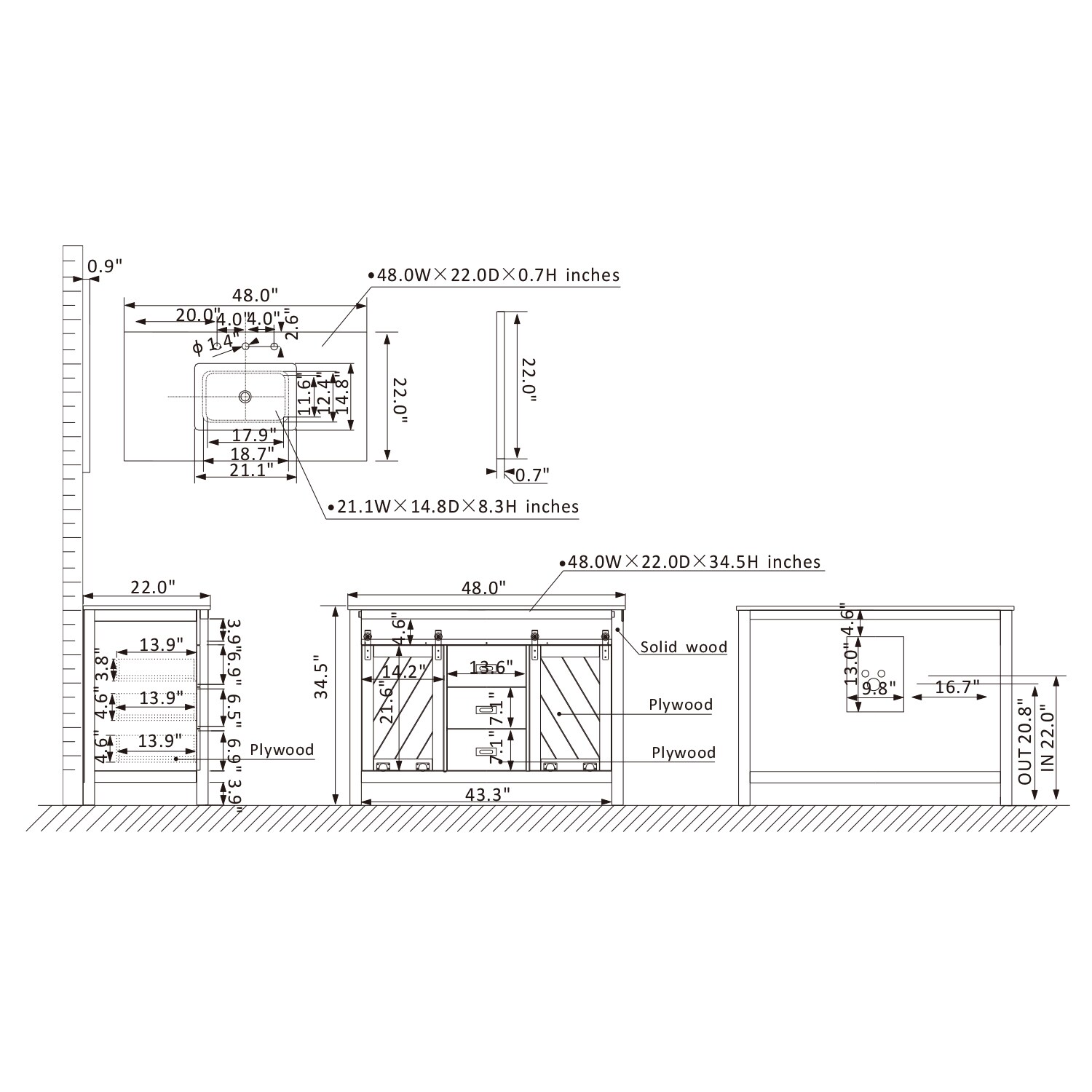Altair 536048-GR-CA-NM Bath-Vanity-Combo - View #10