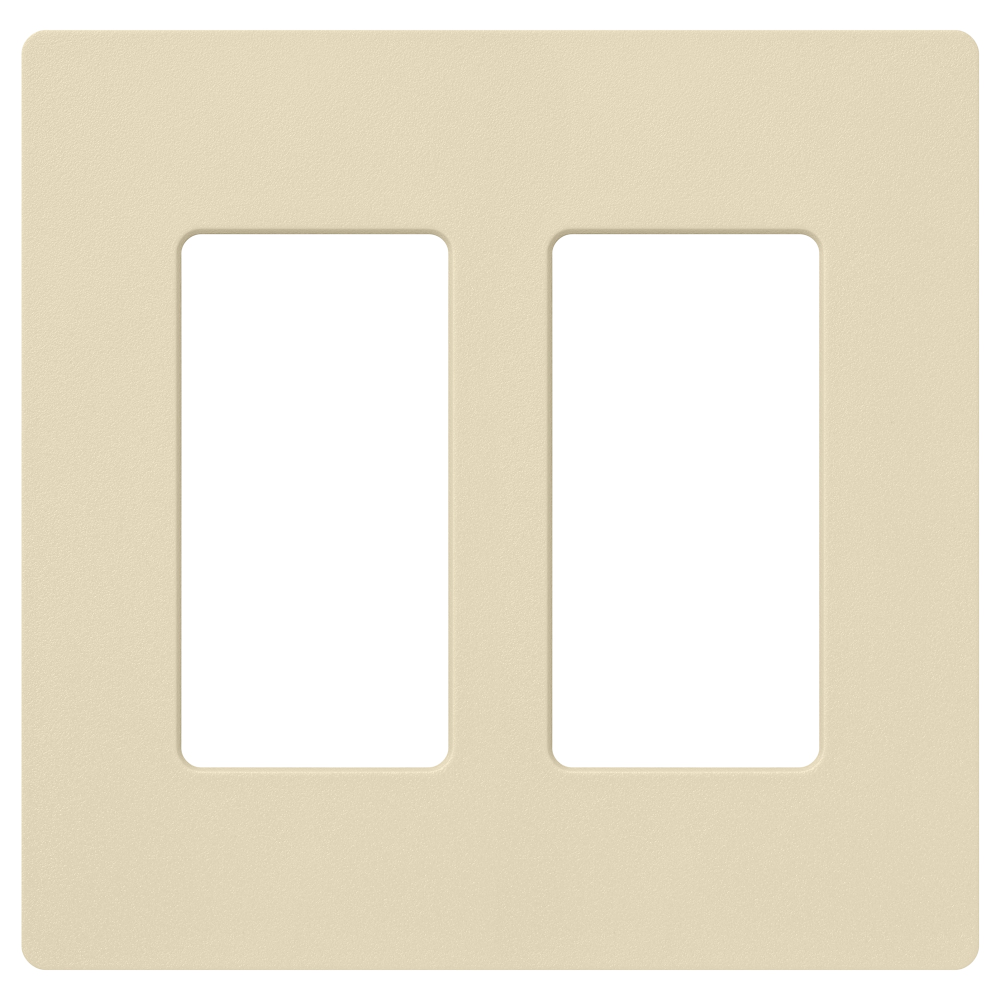 Lutron SC-2-SD Claro 2 -Gang Standard Size Sand Plastic Indoor Screwless Decorator Wall Plate