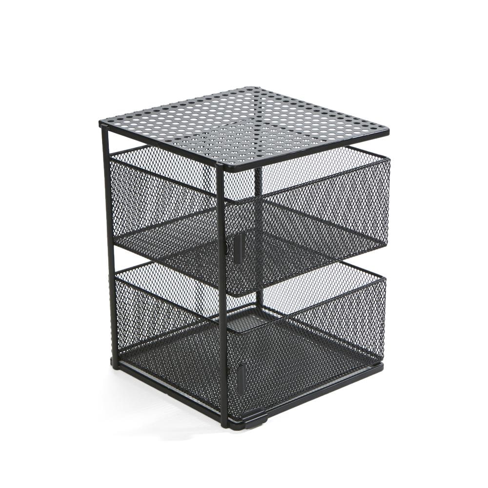 Mind Reader Network Collection 8.25-in W x 12.25-in H x 12.38-in D Silver  Steel Bin in the Storage Bins & Baskets department at