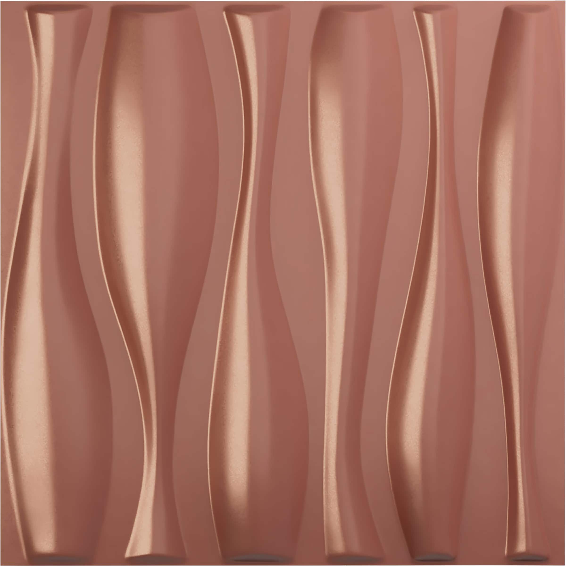 Ekena Millwork WP20X20FAFCP-CASE-12 19-5/8-in x 19-5/8-in Embossed Paintable/Stainable Pink PVC Wall Panel ( 12 -Pack, Covers 32.04-sq ft )