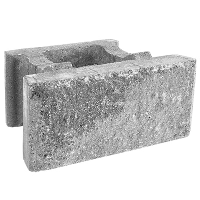 Pavestone 8-in H x 18-in L x 12-in D Gray Concrete Retaining wall block