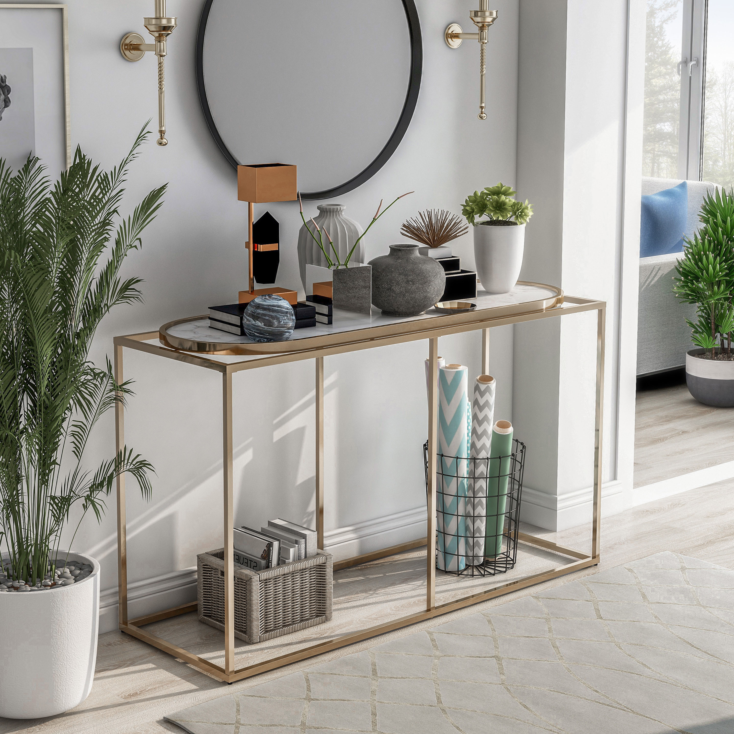 Furniture of America IDF-4382WH-S Console-Sofa-Tables - View #3