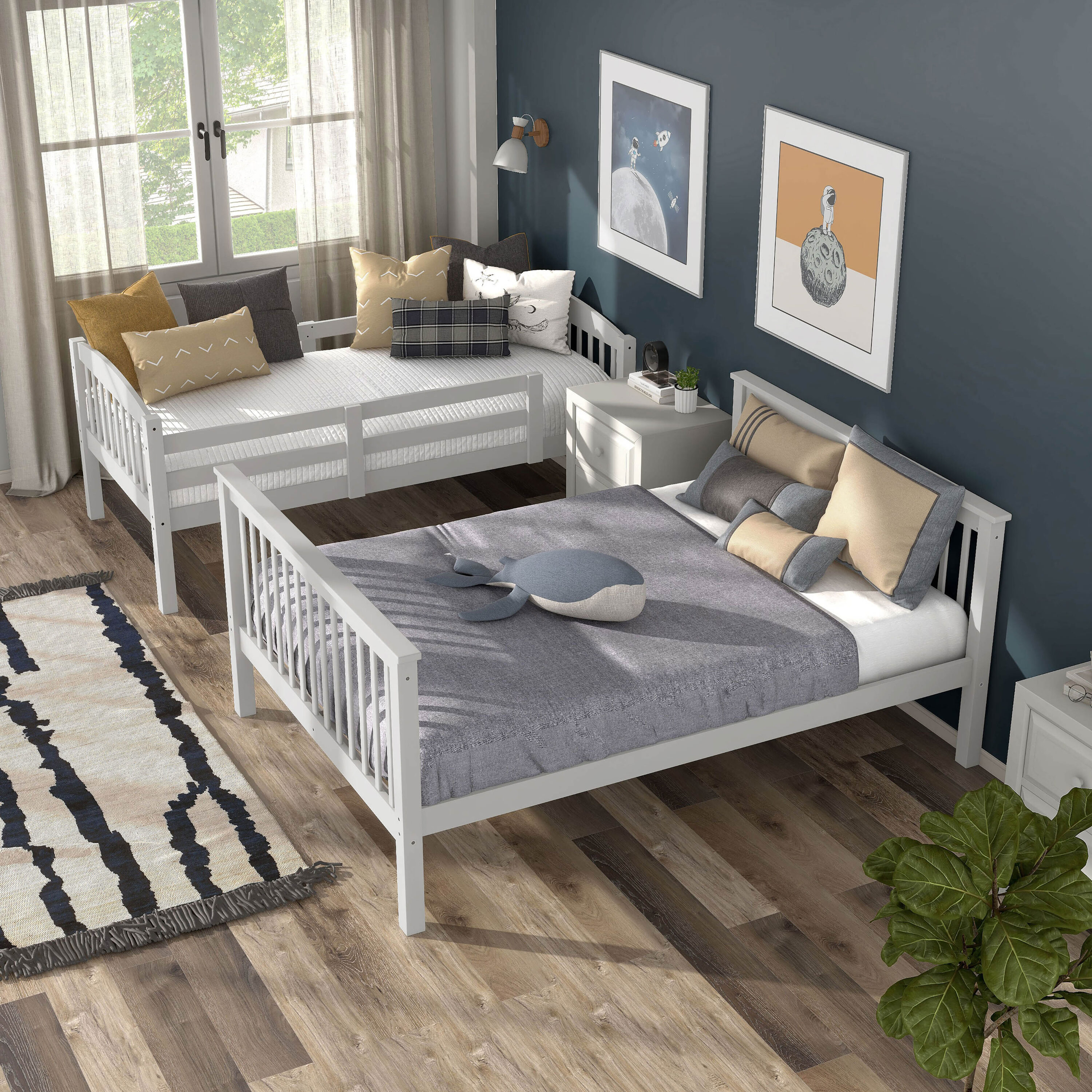 Furniture of America 005L-BK001WH Bunk-Beds - View #6