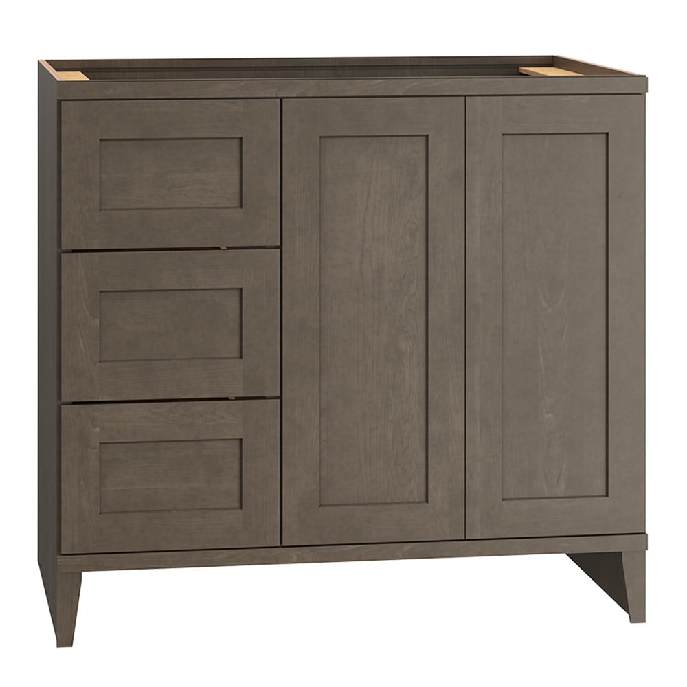 Diamond Express 329 3VSD363421L Jamestown 36-in Colt Brown Bathroom Vanity Base Cabinet without Top