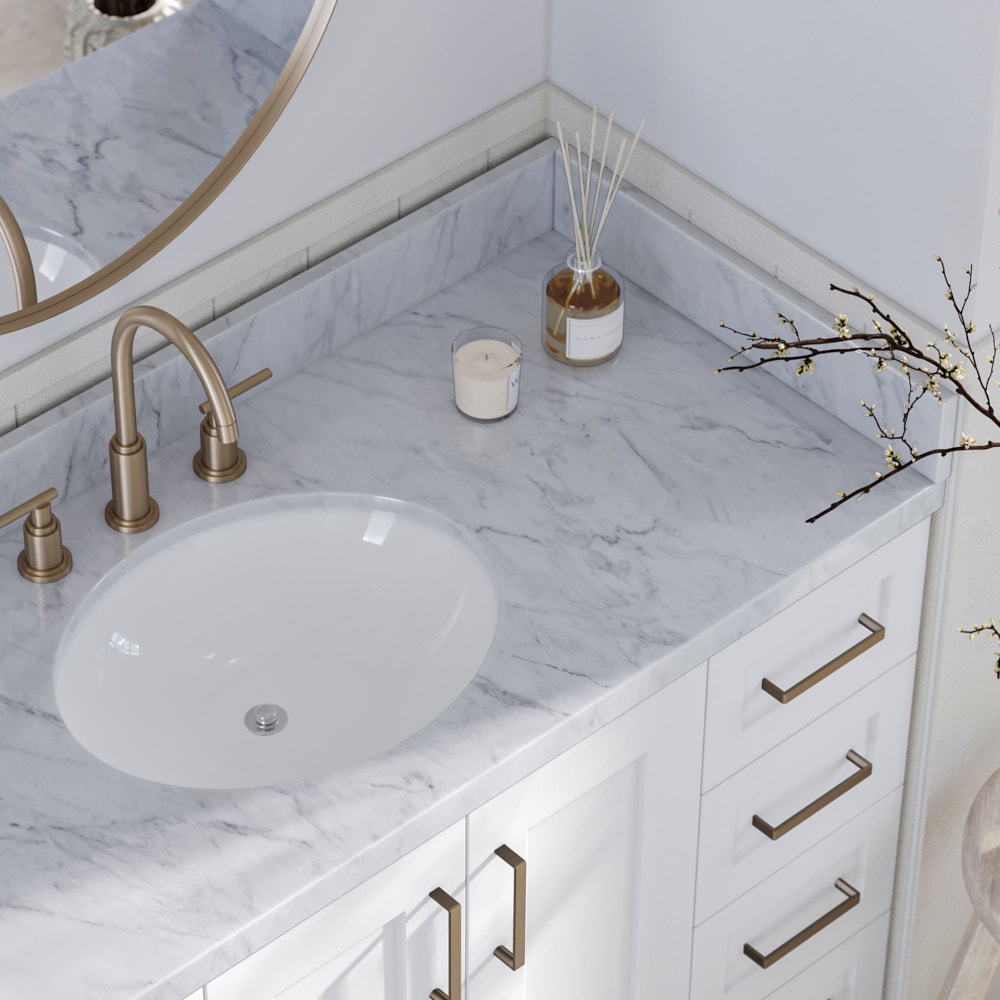Taylor 48'' White Hardwood Single Bathroom Vanity