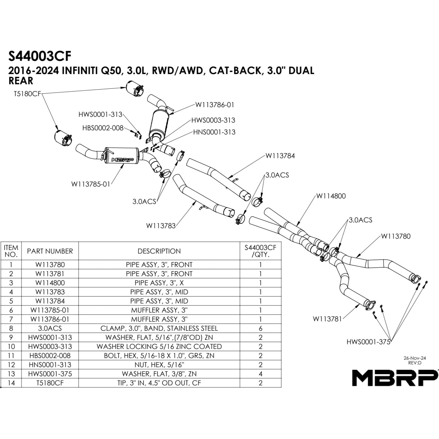 MBRP S44003CF Exterior-Car-Acc - View #3