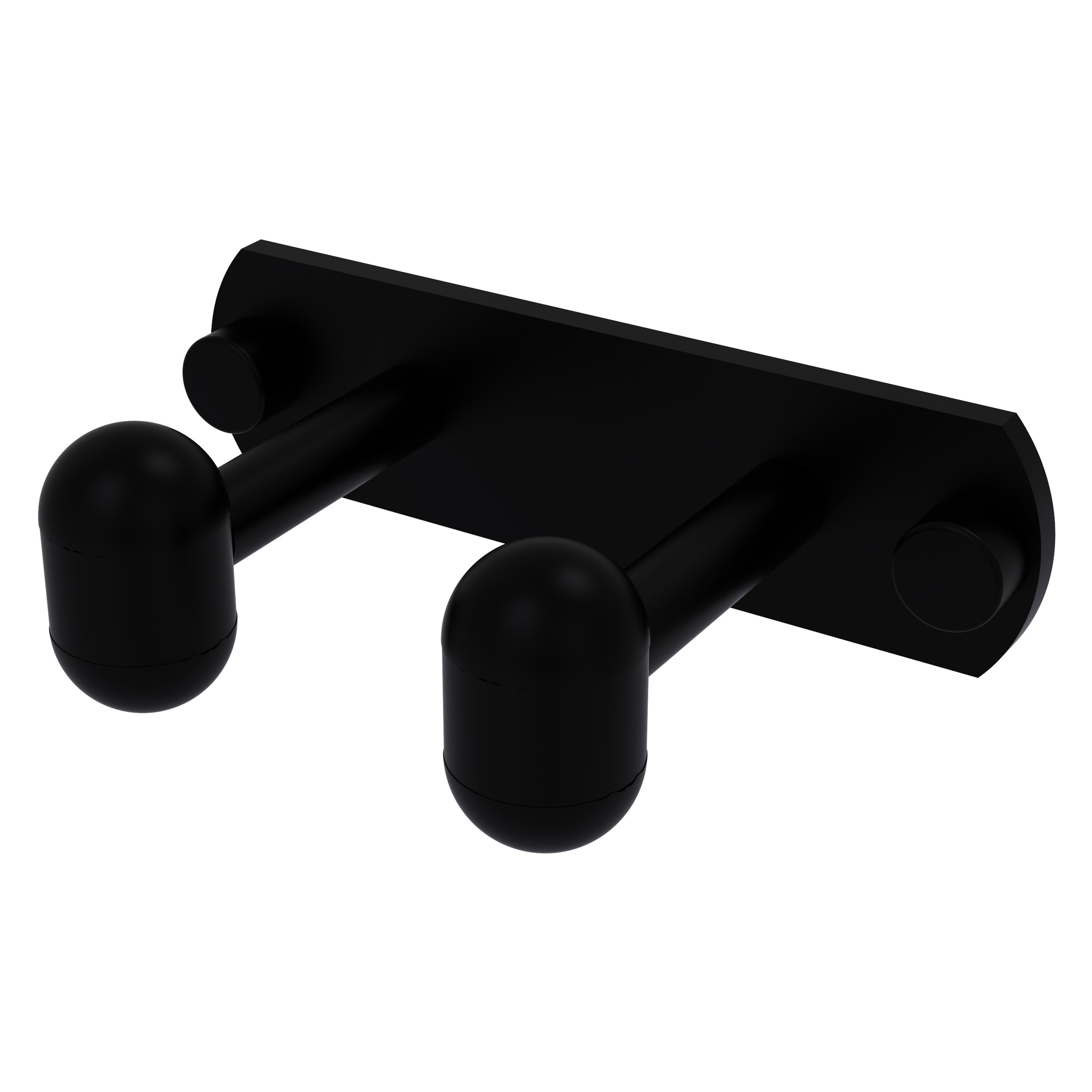 Allied Brass TA-20-2-BKM Tango Matte Black Double -Hook Wall mount Towel Hook