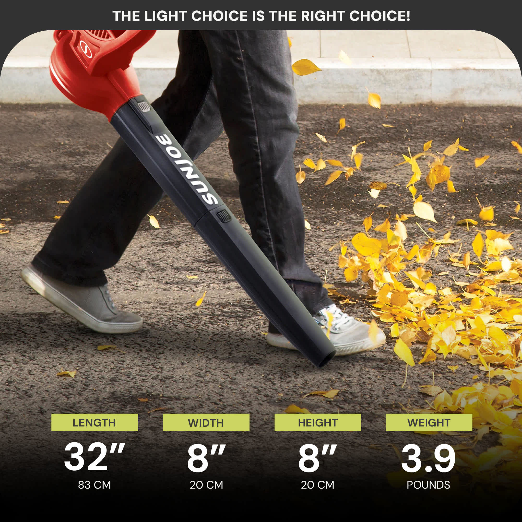 Sun Joe Electric All Purpose Leaf Blower with 6 Amp Motor and 155 MPH Air Speed Grey