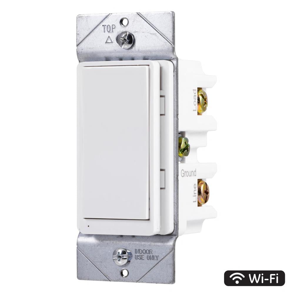 GE Wi-Fi Smart Dimmer 15-amp 3-way Smart Light Switch, White in the Light  Switches department at