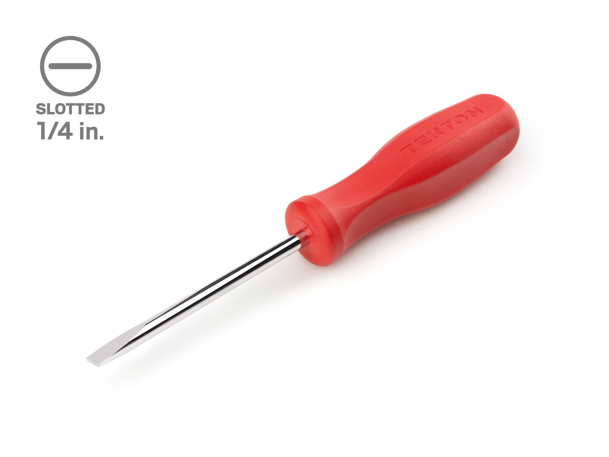 TEKTON DSE31250 1/4 In Hard Handle 1/4-in 4-in Slotted Screwdriver