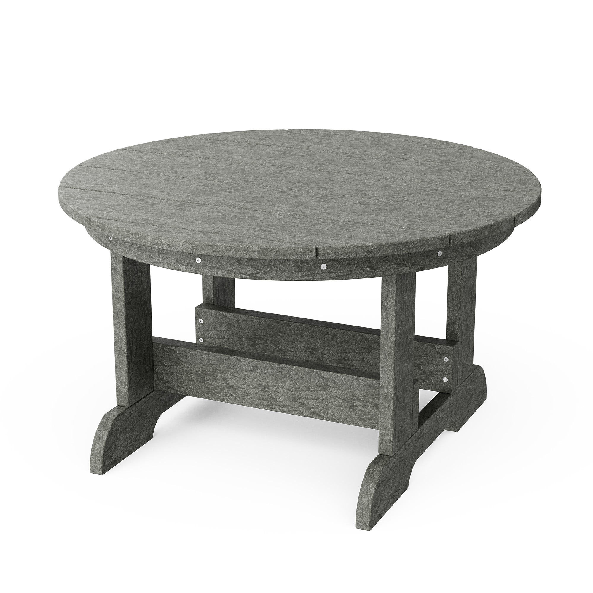 Dark Gray Round Outdoor HDPE Coffee Table