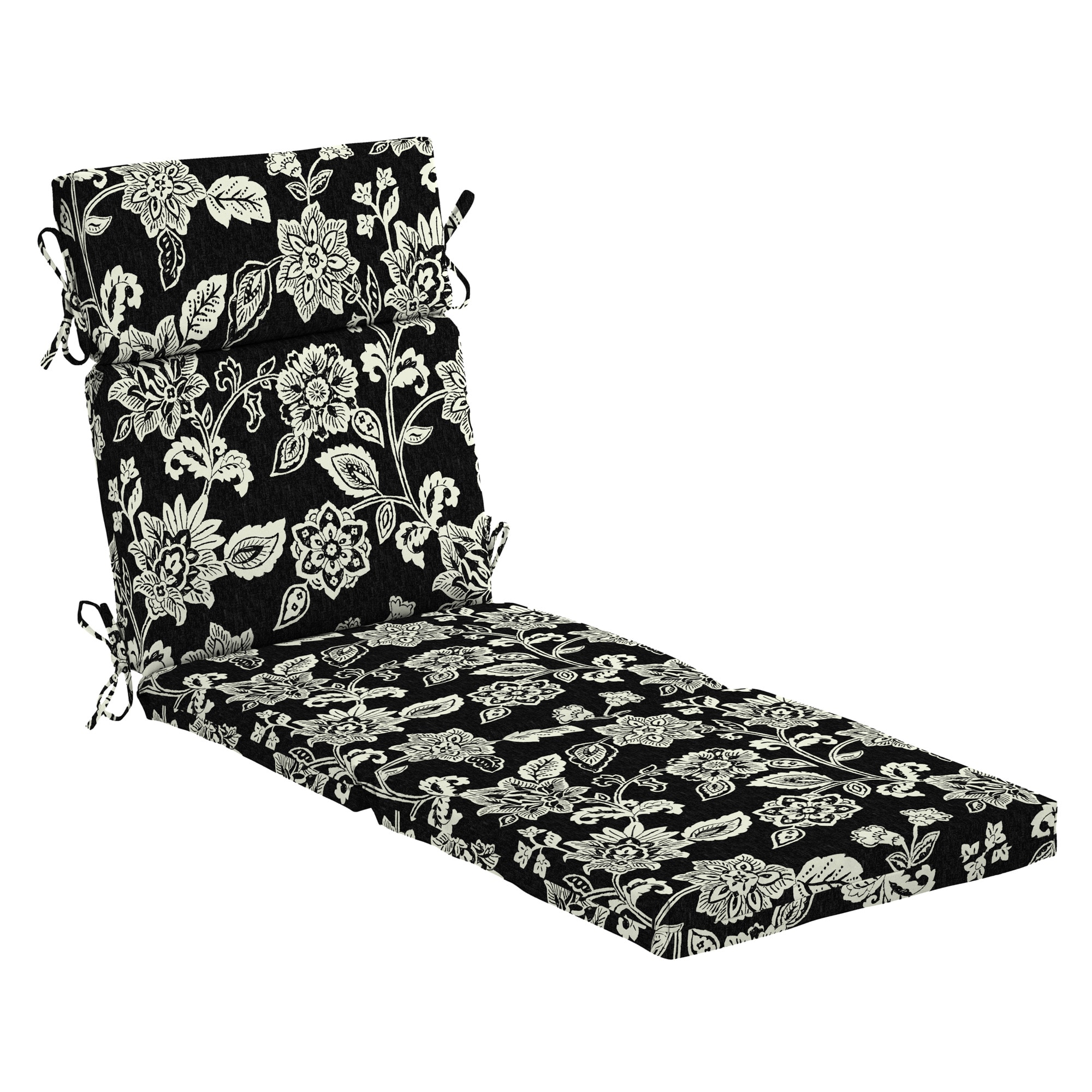 black outdoor chaise cushion