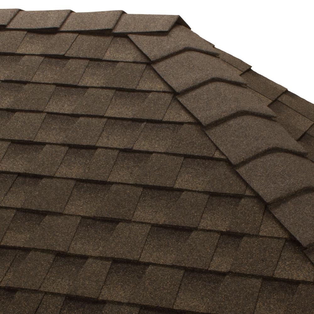 GAF 0892900 Timbercrest Bullnose Weathered Wood Hip Ridge Roof Shingles ( 20-lin ft per Bundle )