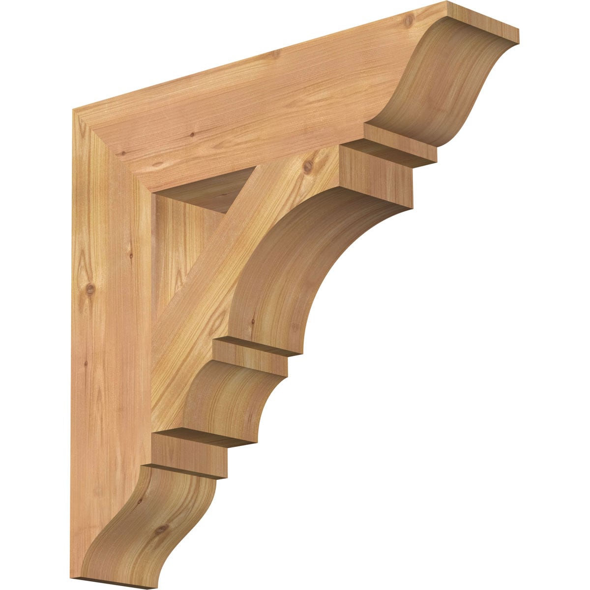 Ekena Millwork BKT06X24X24BOA01SWR Balboa traditional smooth 5-1/2-in x 24-in x 24-in Western red cedar Brown Wood Standard bracket