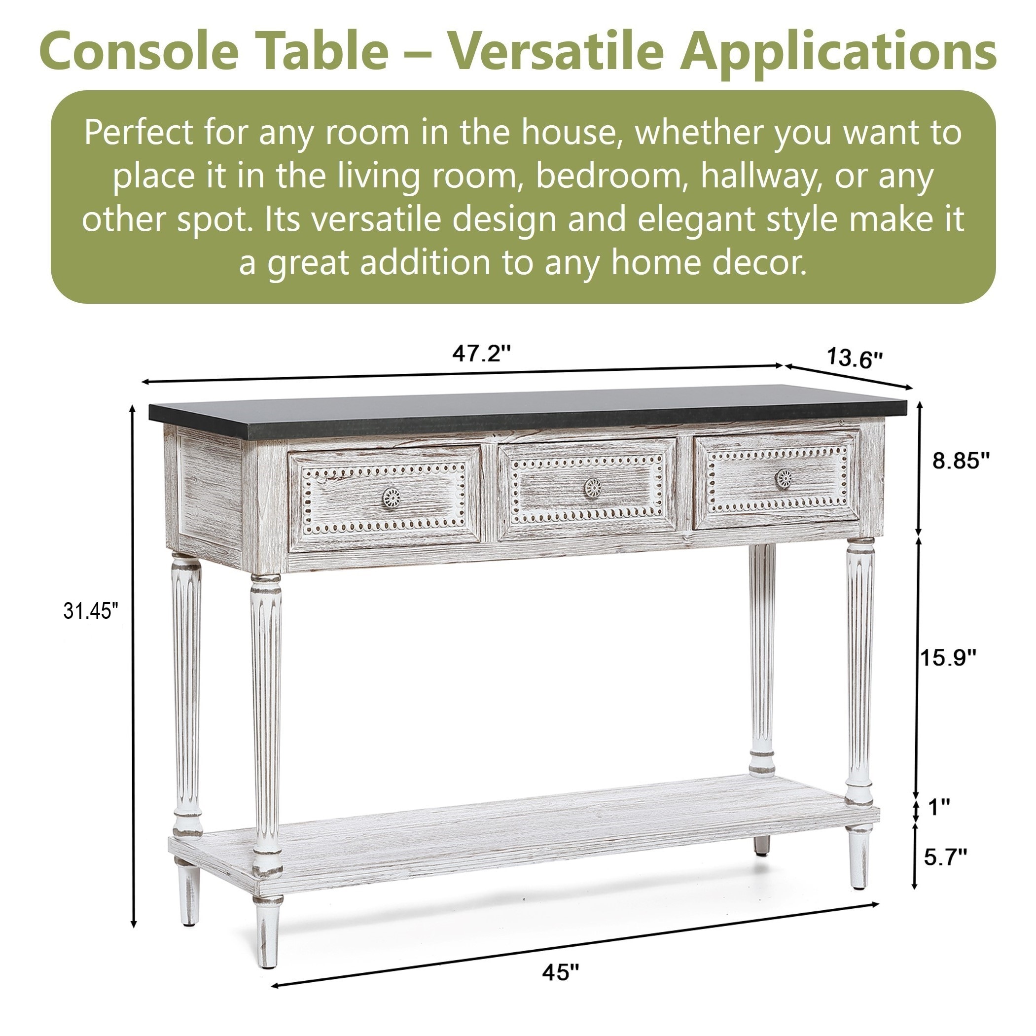 LuxenHome WHIF797 Console-Sofa-Tables - View #12