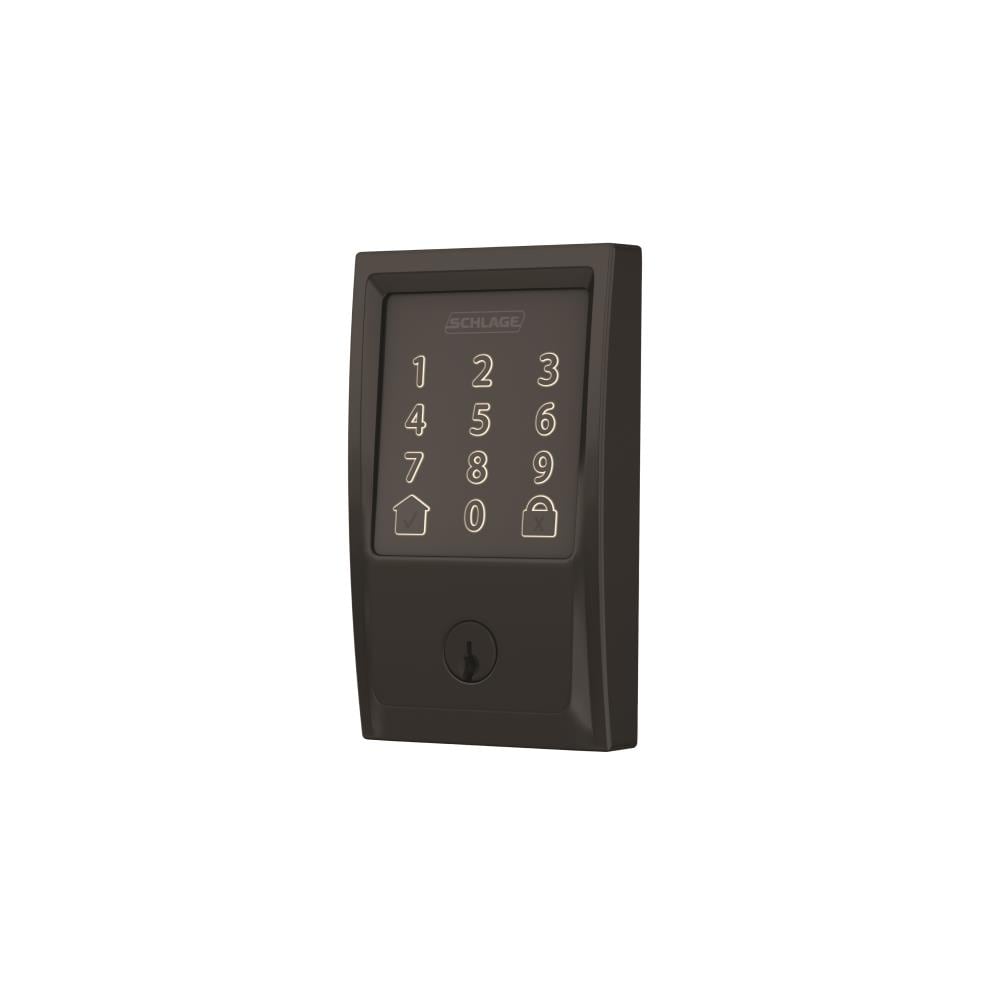 Schlage Be489wb Encode Matte Black Smart Lock Electronic Deadbolt With Wifi Touchscreen Keypad 4124