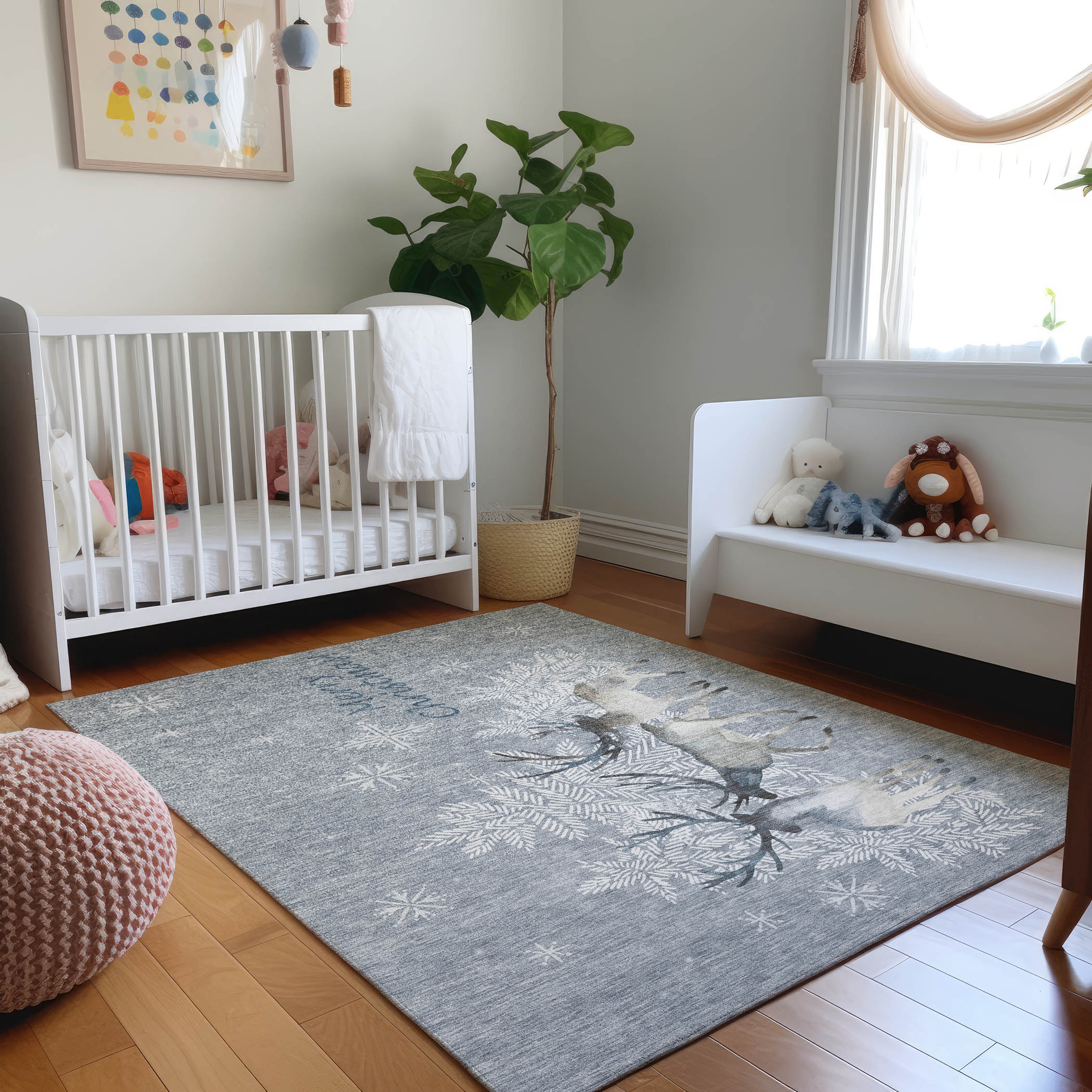 Addison Rugs AMF213AS5X8 Mayfield AMF213AS 5 x 7 (ft) Loomed Polyester Ash Rectangular Indoor Abstract Machine washable Area rug