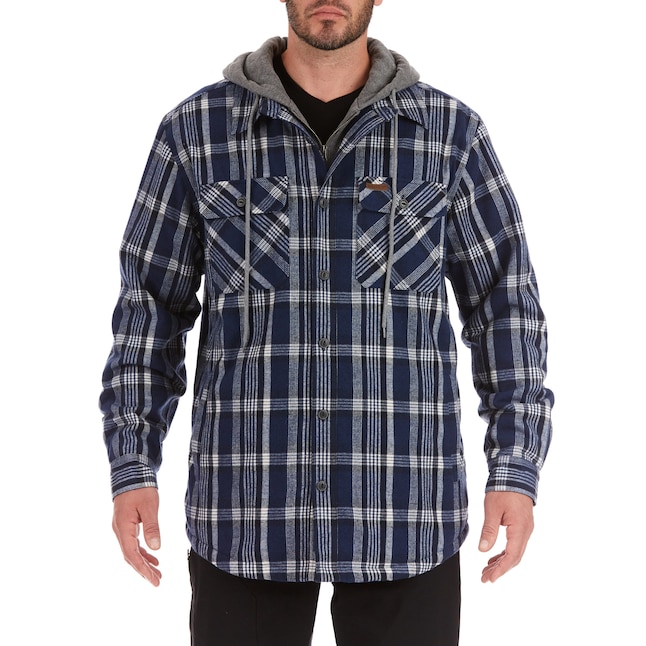Smith's Workwear Sherpa-Lined Hooded Flannel Shirt Jacket in the Work ...