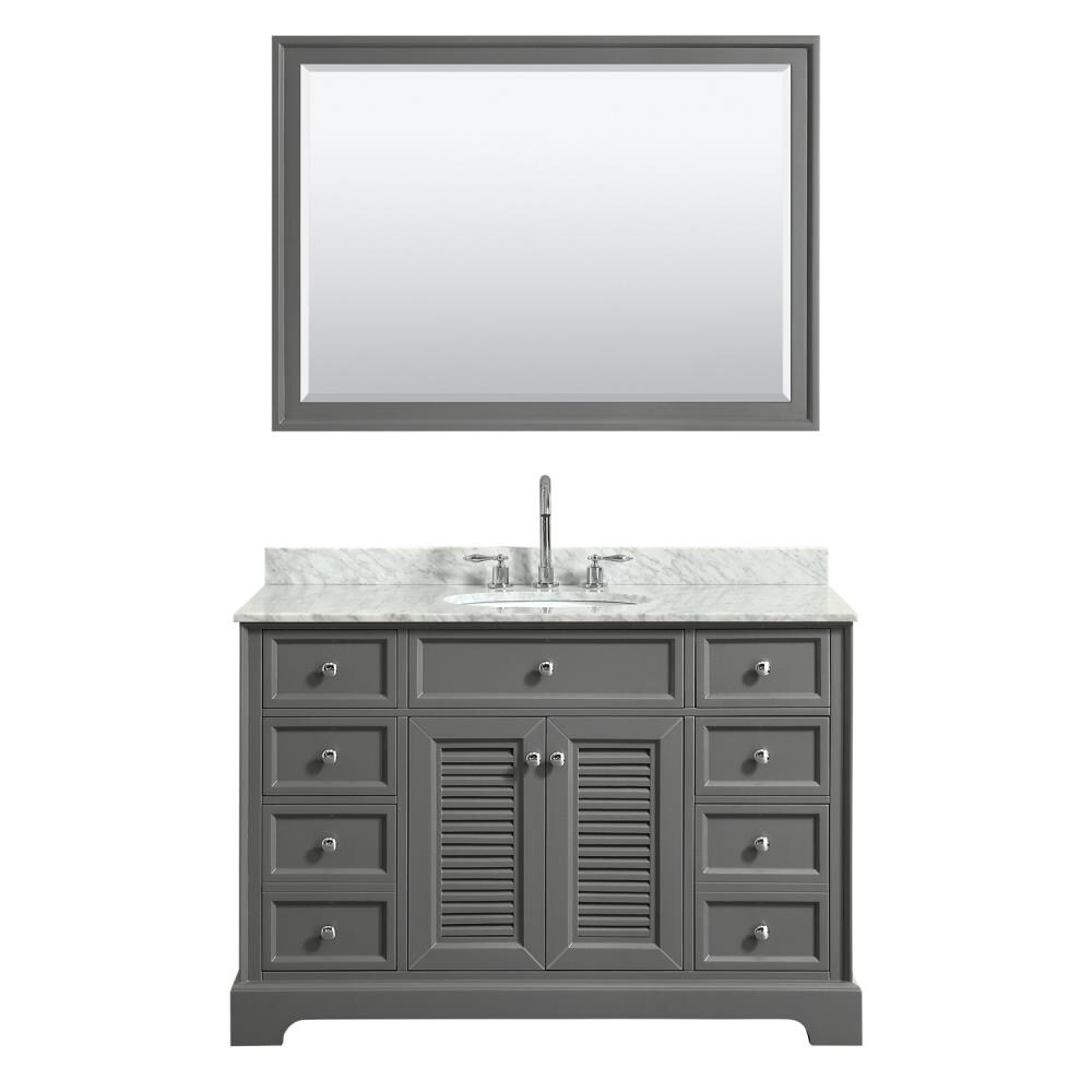 Wyndham Collection Tamara 48-in Dark Gray Undermount Single Sink ...