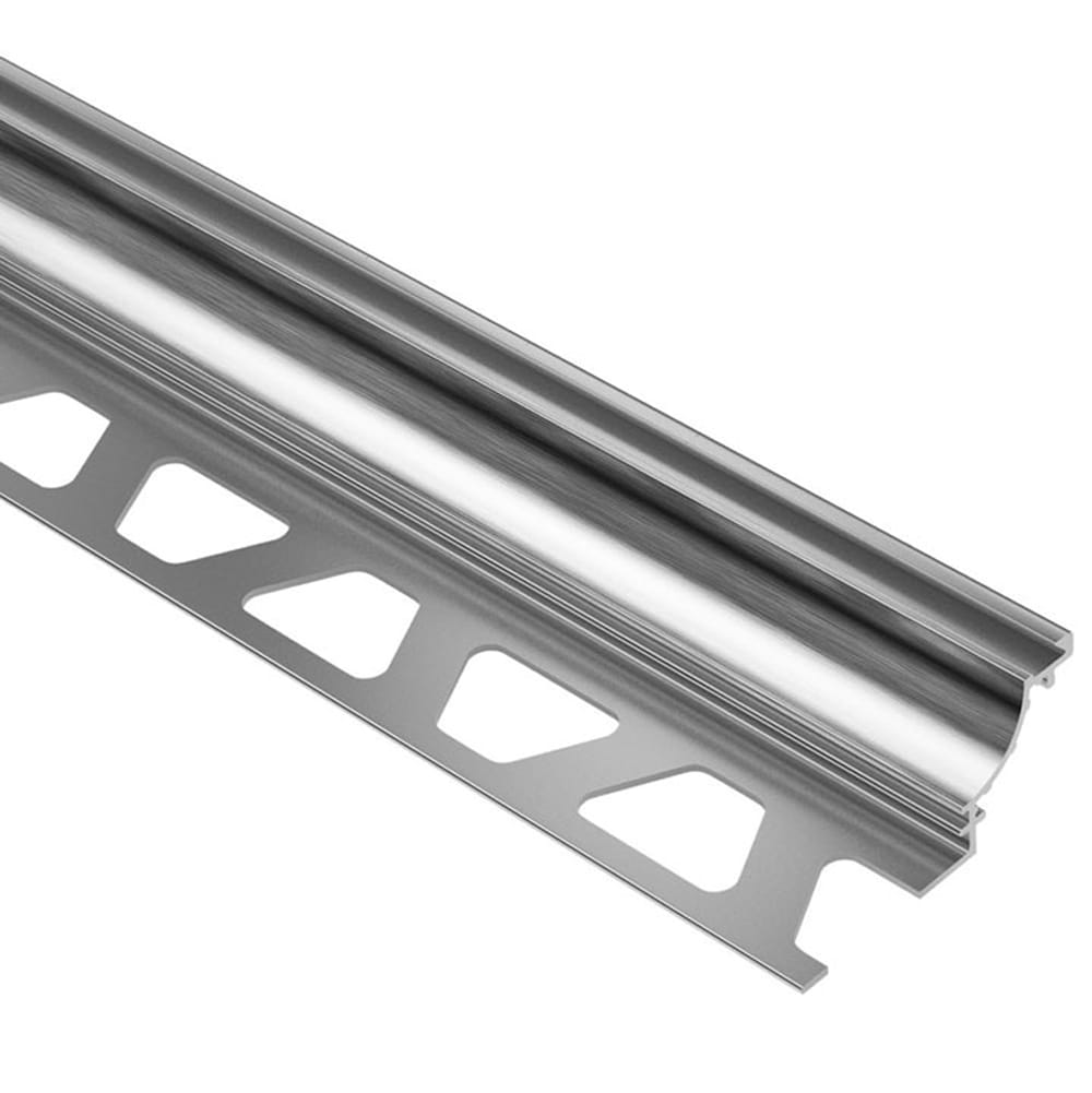Schluter Systems AHK1S125ACGB Dilex-AHK 0.5-in W x 98.5-in L Brushed chrome anodized aluminum Aluminum Cove base Tile Edge Trim
