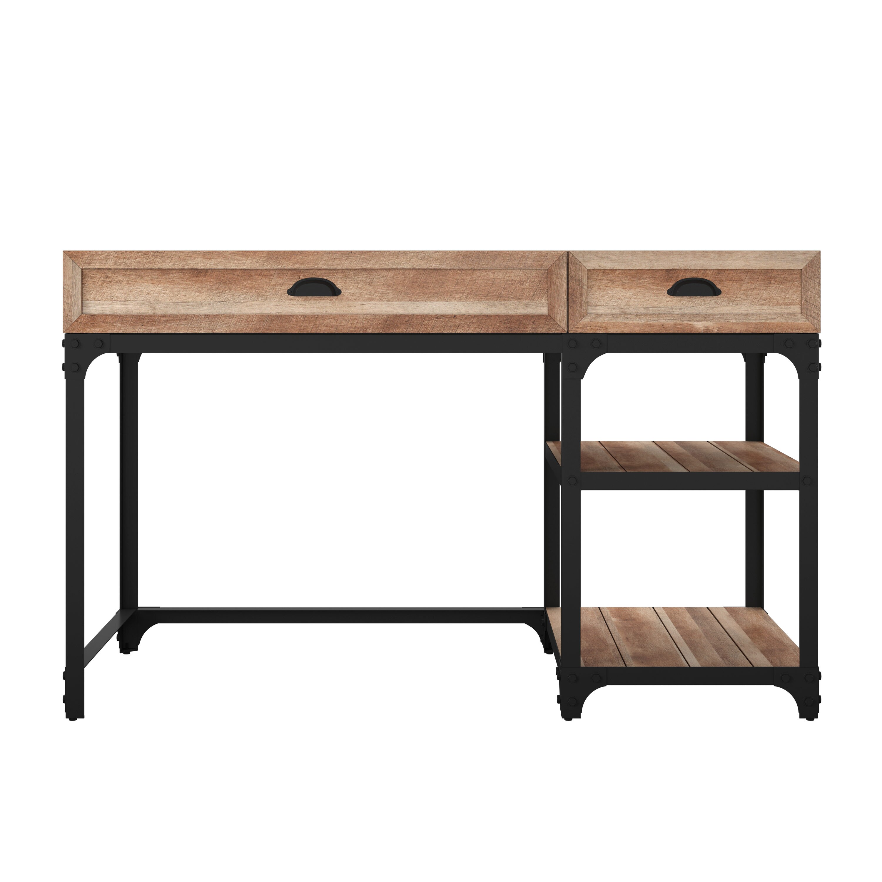 46 Pine Top Writing Desk  Dark Pine & Hickory Desk with Drawer –  Dartbrook Rustic Goods