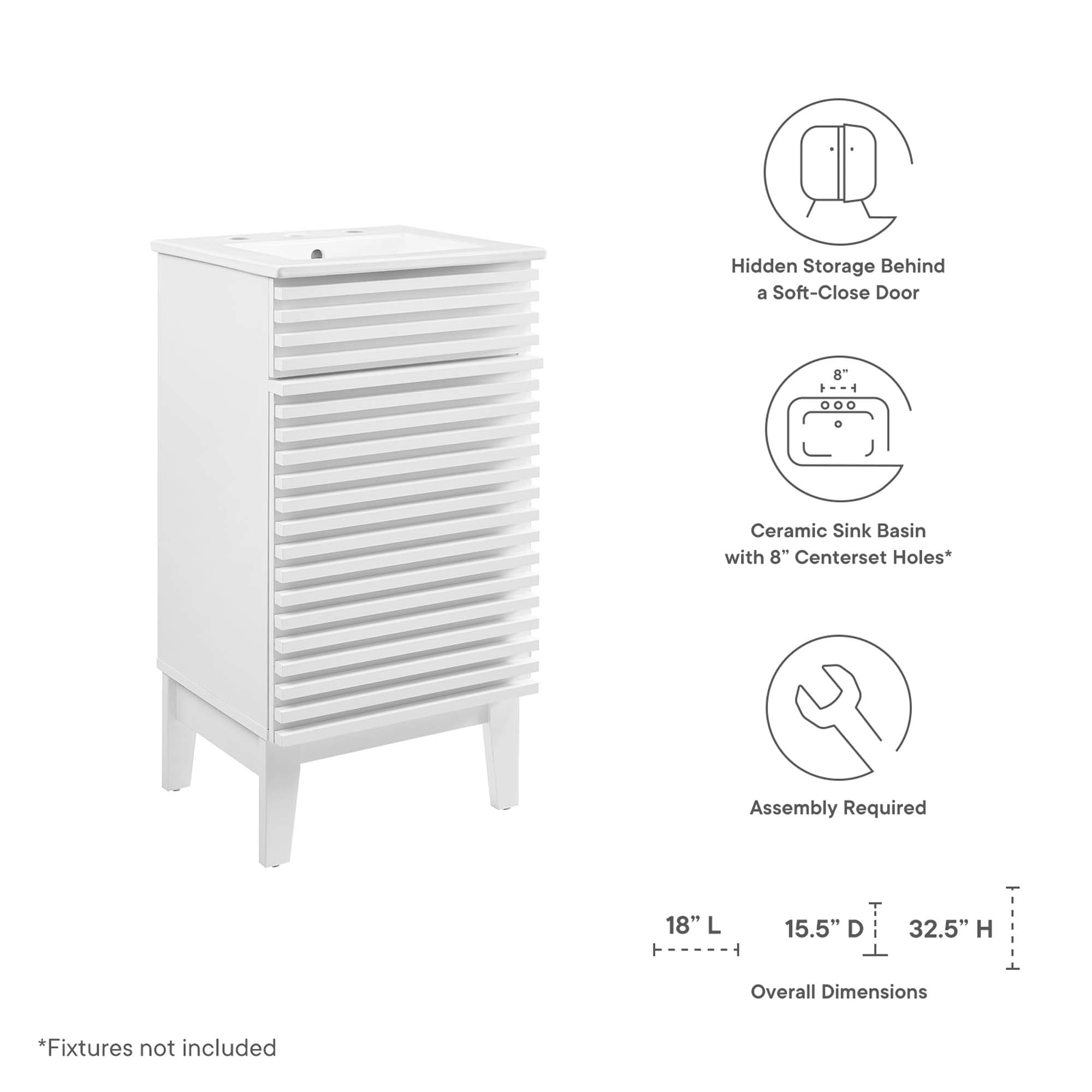 Modway EEI-5420-WHI-WHI Bath-Vanity-Combo - View #2