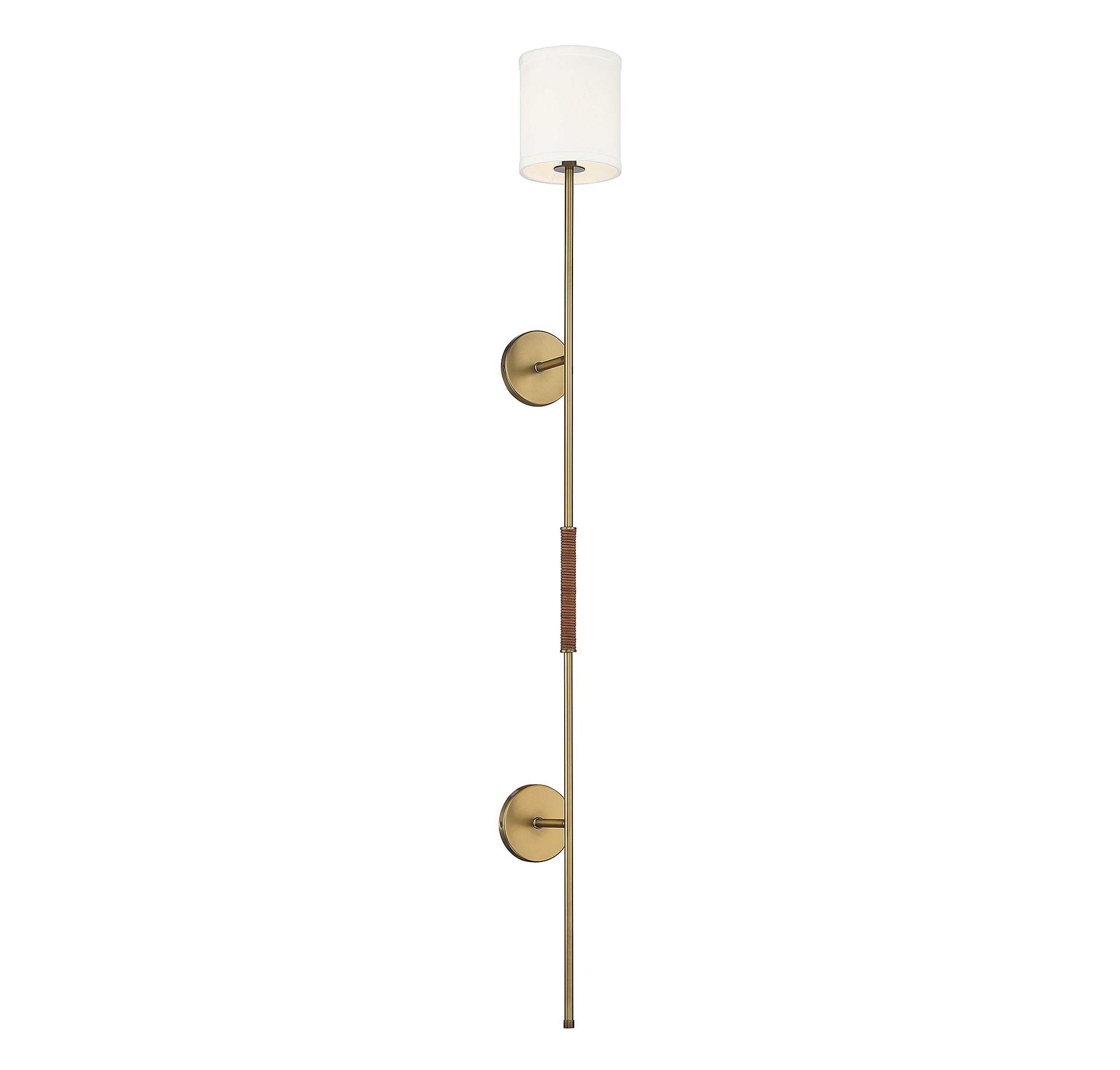 Meridian Lite Trends M90063NB Meridian 6-in W 1 -Light Brushed Brass Bohemian/global Wall Sconce