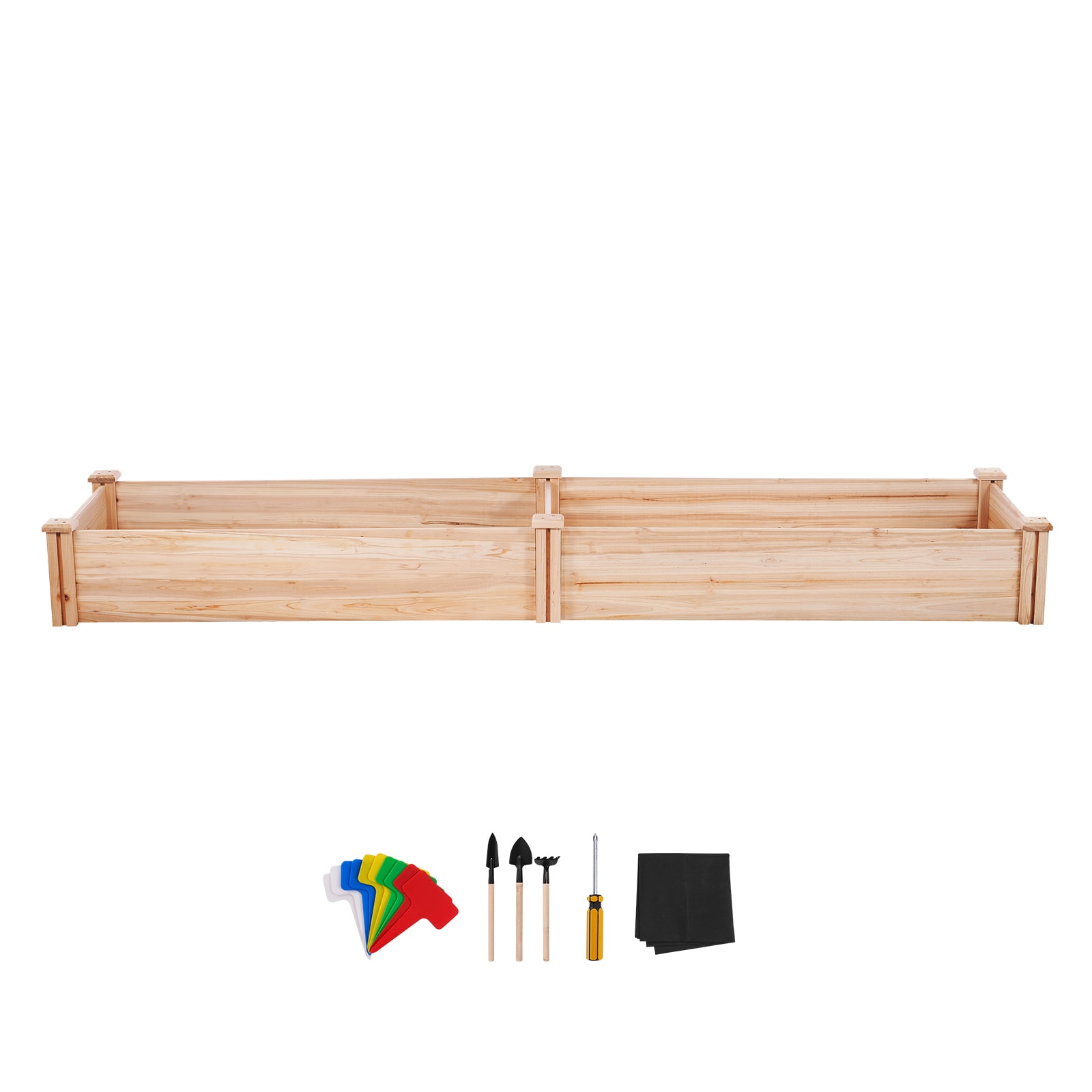 SVOPES SVOPESLDS240602264V0 0.339-cu ft 23.6-in W x 94.5-in L x 9.8-in H Burlywood Wood Raised Garden Bed