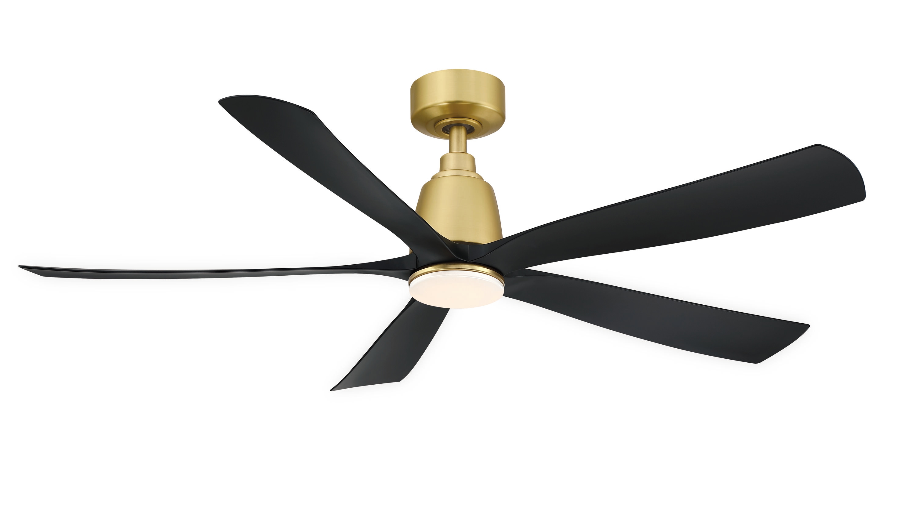 Fanimation Kute5 52-in Matte Greige with Weathered Wood Blades Color-changing Integrated LED Indoor/Outdoor Smart Ceiling Fan with Light and Remote (5-Blade) FPD5534GR-LK Sansujyuku sansujyuku.com