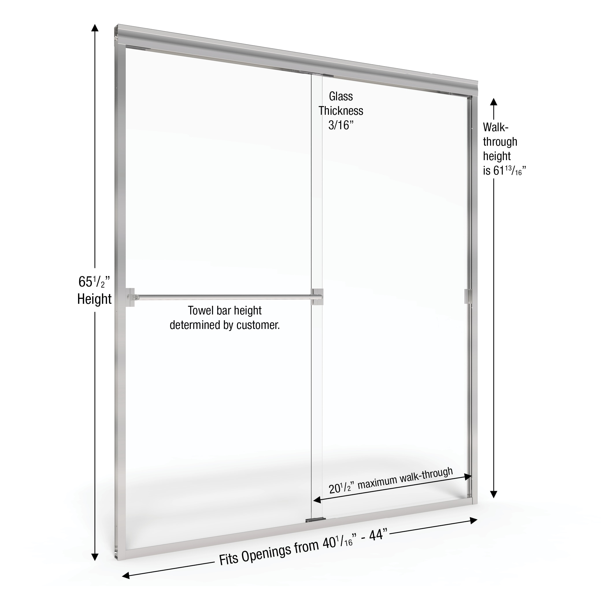 Basco CLCH05A4465RNBN Shower-Doors - View #7