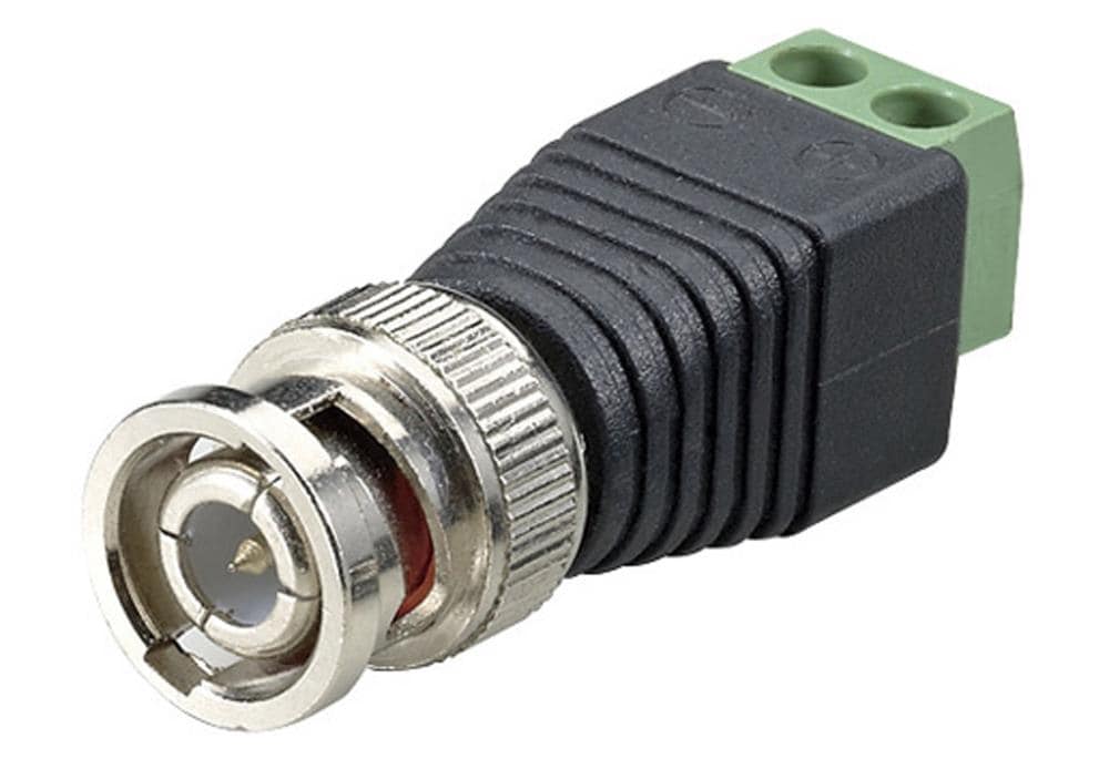10 Pcs CCTV Camera Passive Video Balun BNC Male Connector Coaxial Cable Adapter 