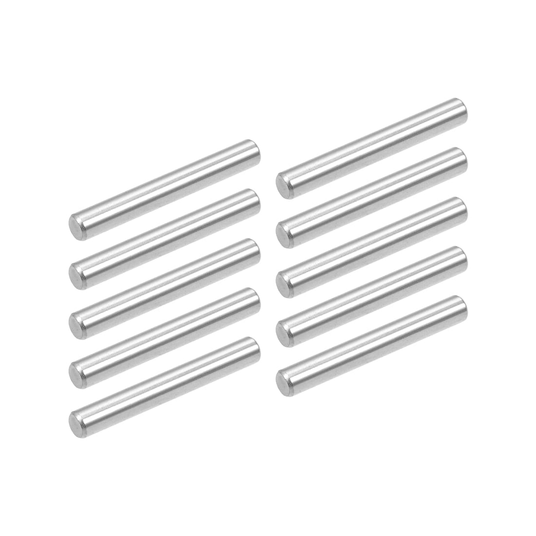 Unique Bargains 10pcs 4mm x 30mm Dowel Pin 304 Stainless Steel Pegs Support Shelves Silver Tone