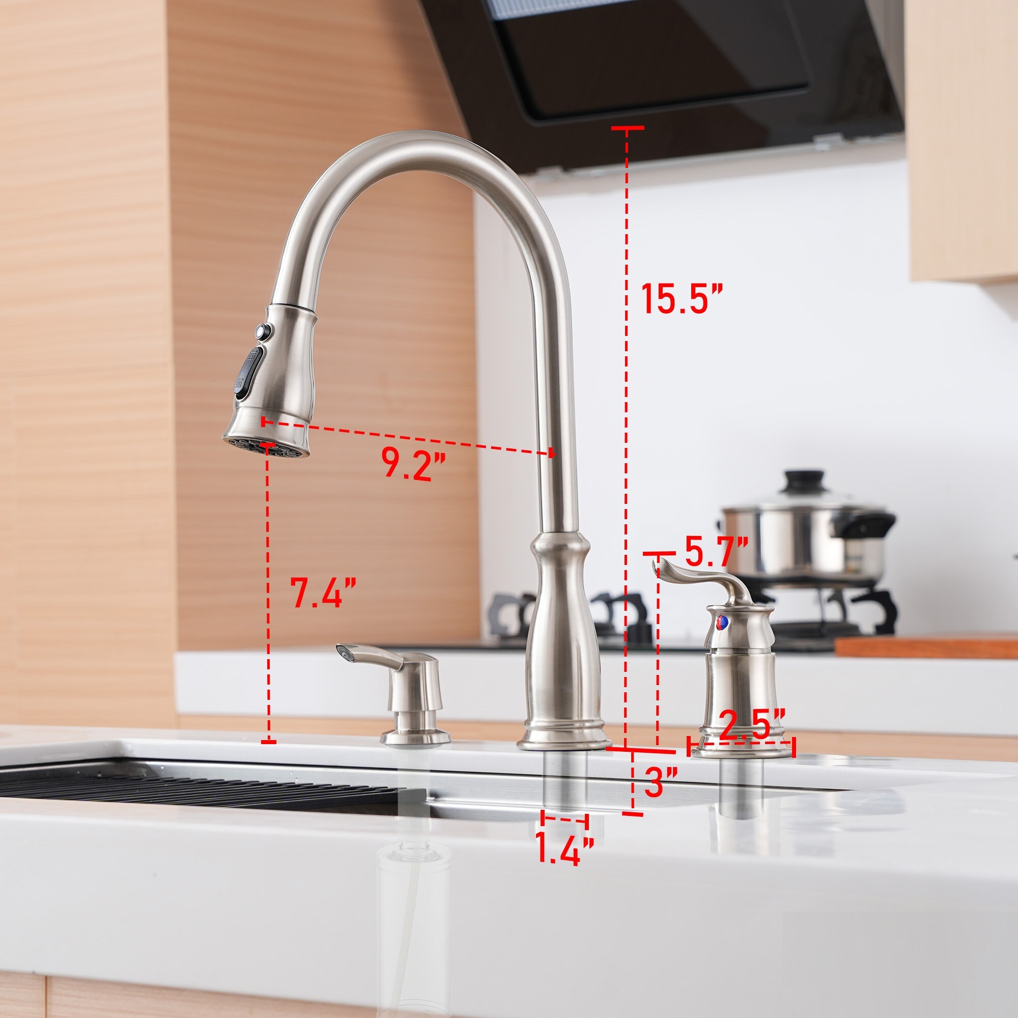 Mondawe OR-913LSF-DG Kitchen-Faucets - View #10